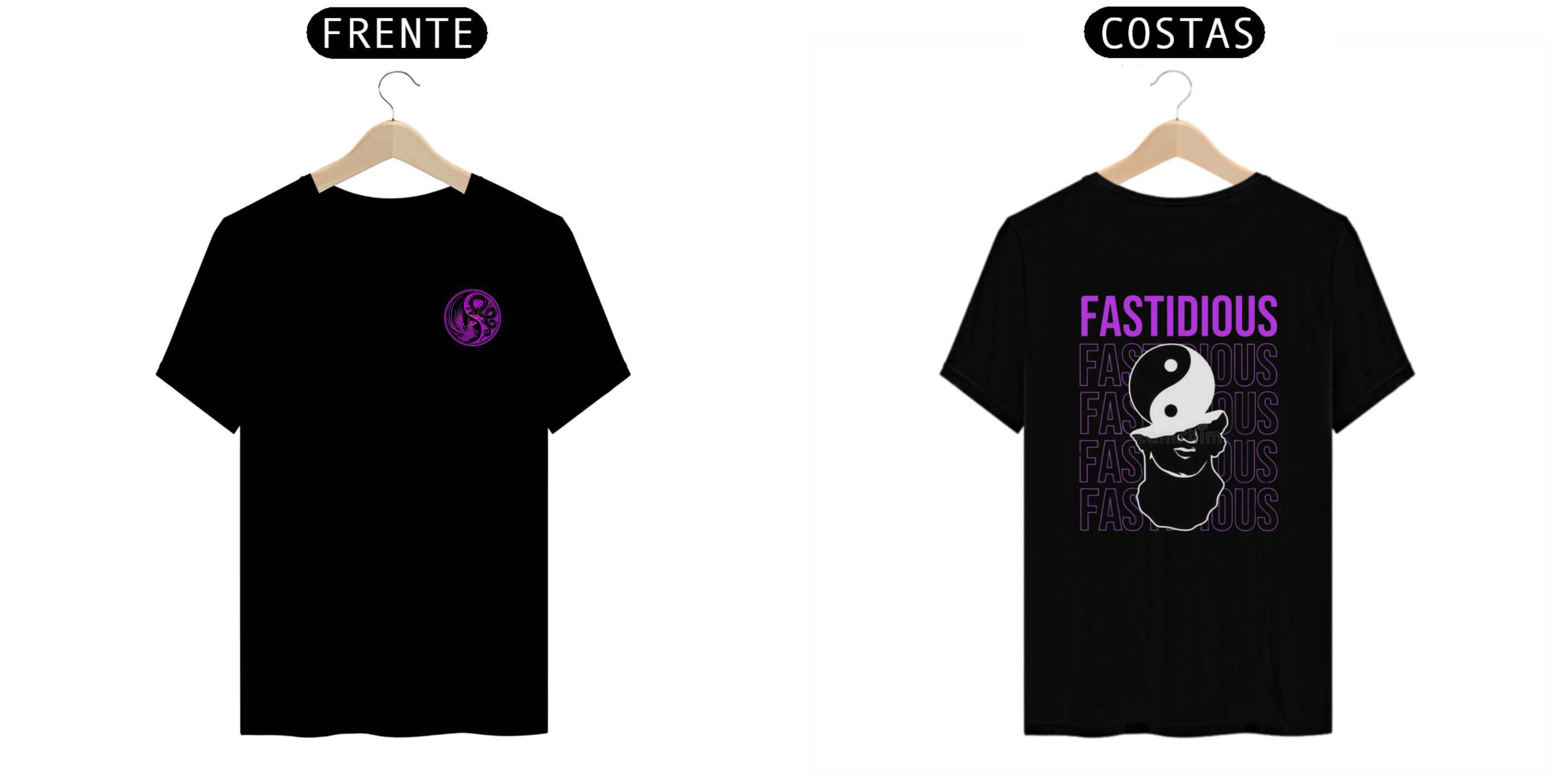 Camisa yng yang roxo