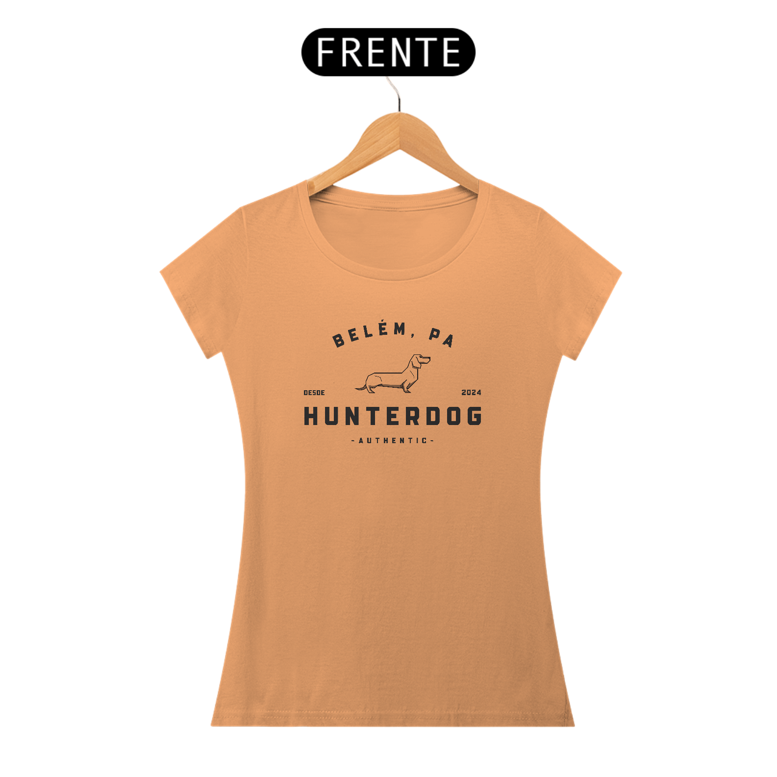 CAMISETA ESTONADA FEMININA HUNTER DOG BELÉM PA
