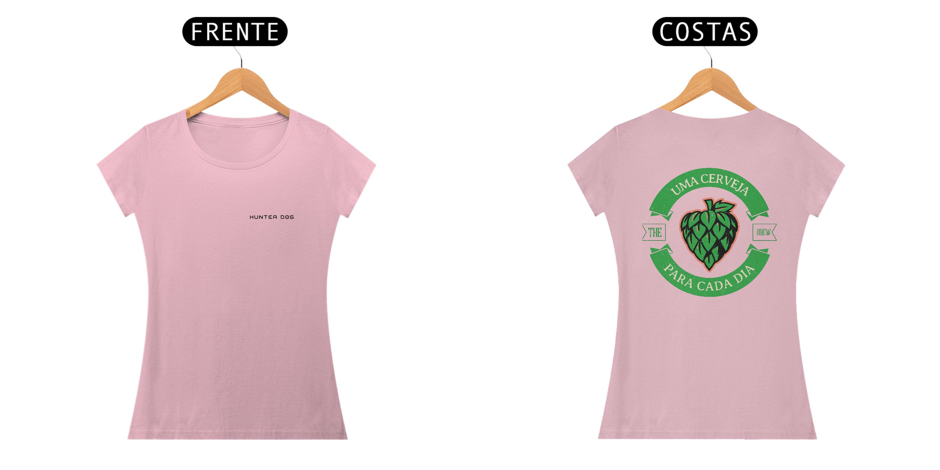 CAMISETA PIMA FEMININA UMA CERVEJA PRA CADA DIA