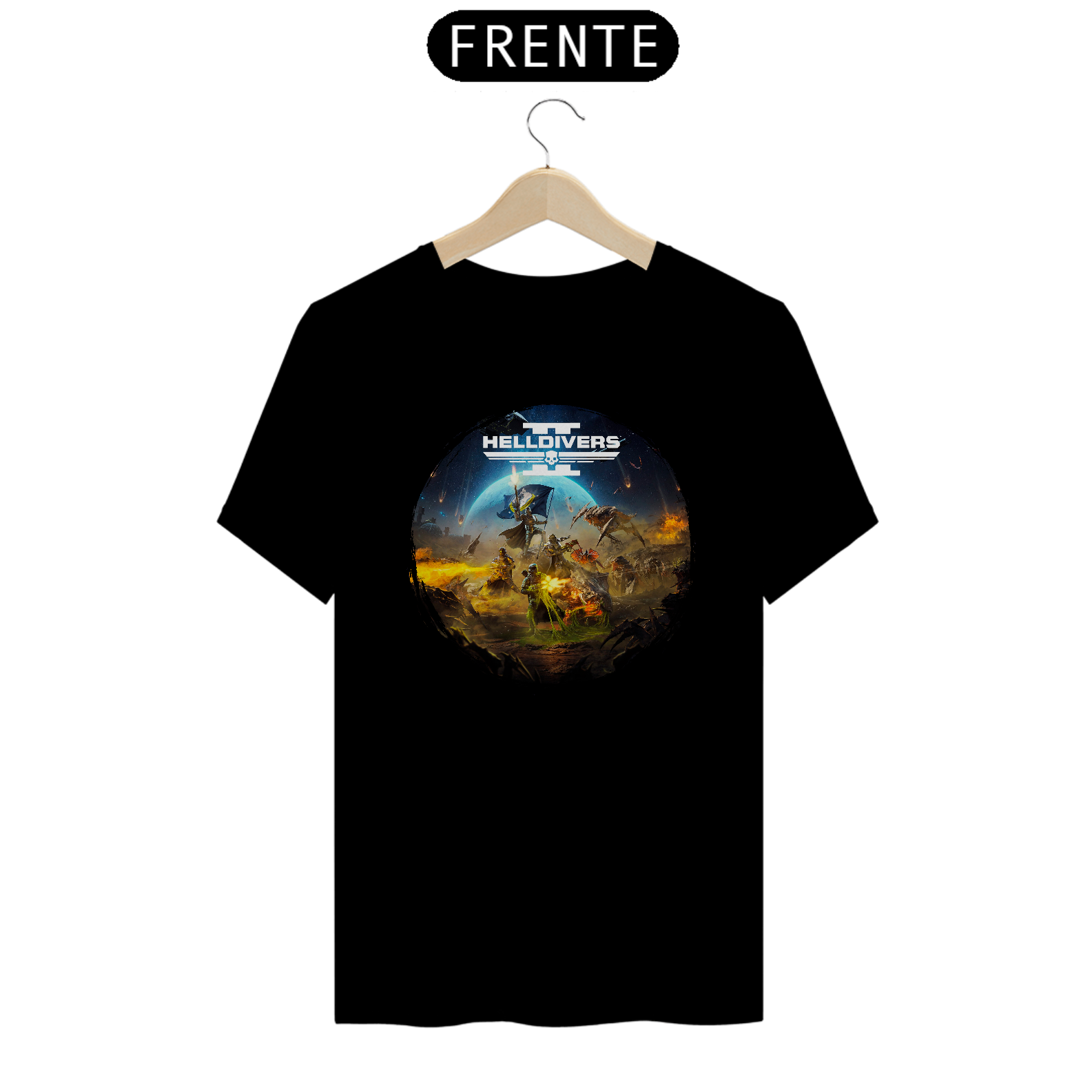 CAMISA HELLDIVERS PRETA