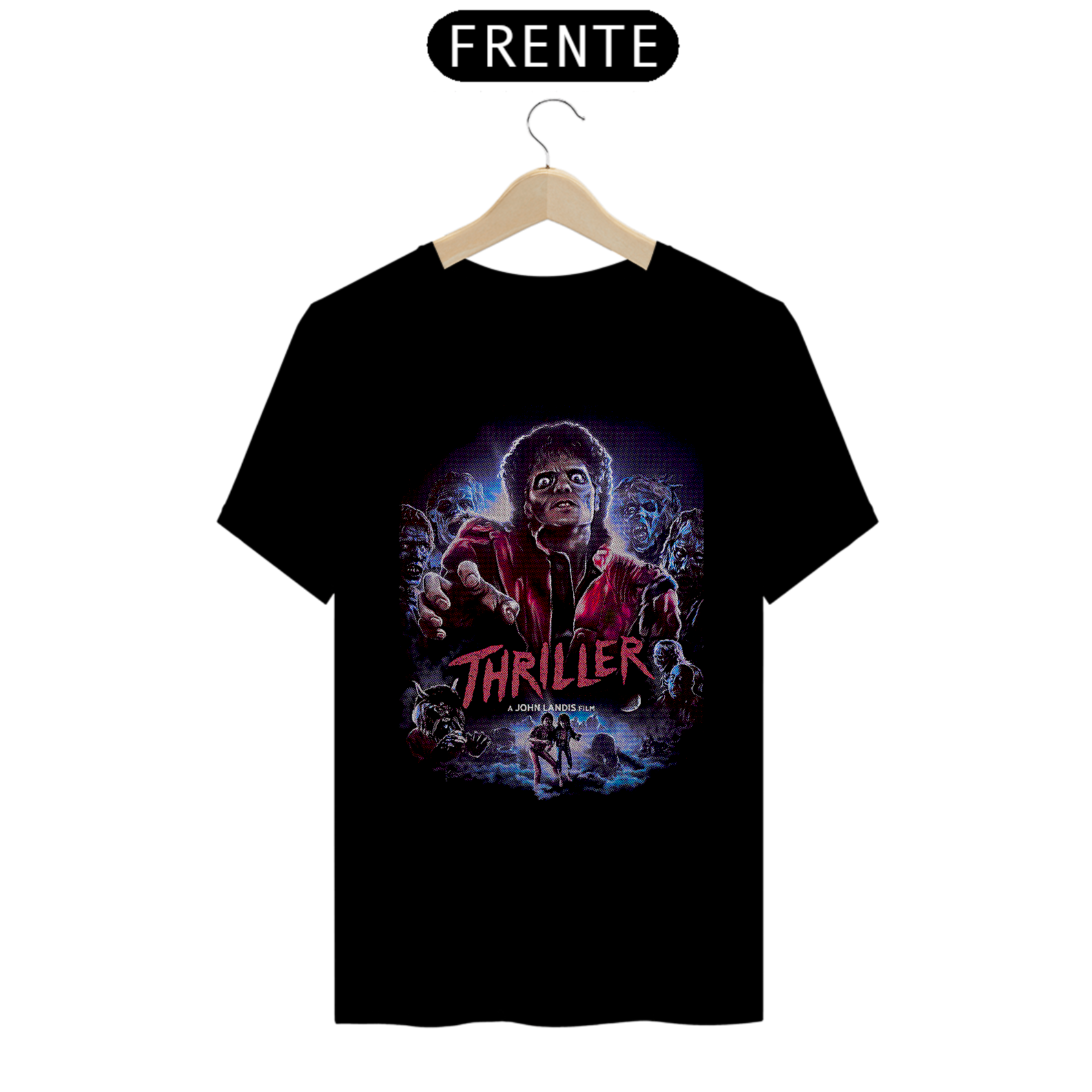 Camiseta Thriller Michael Jackson Preta