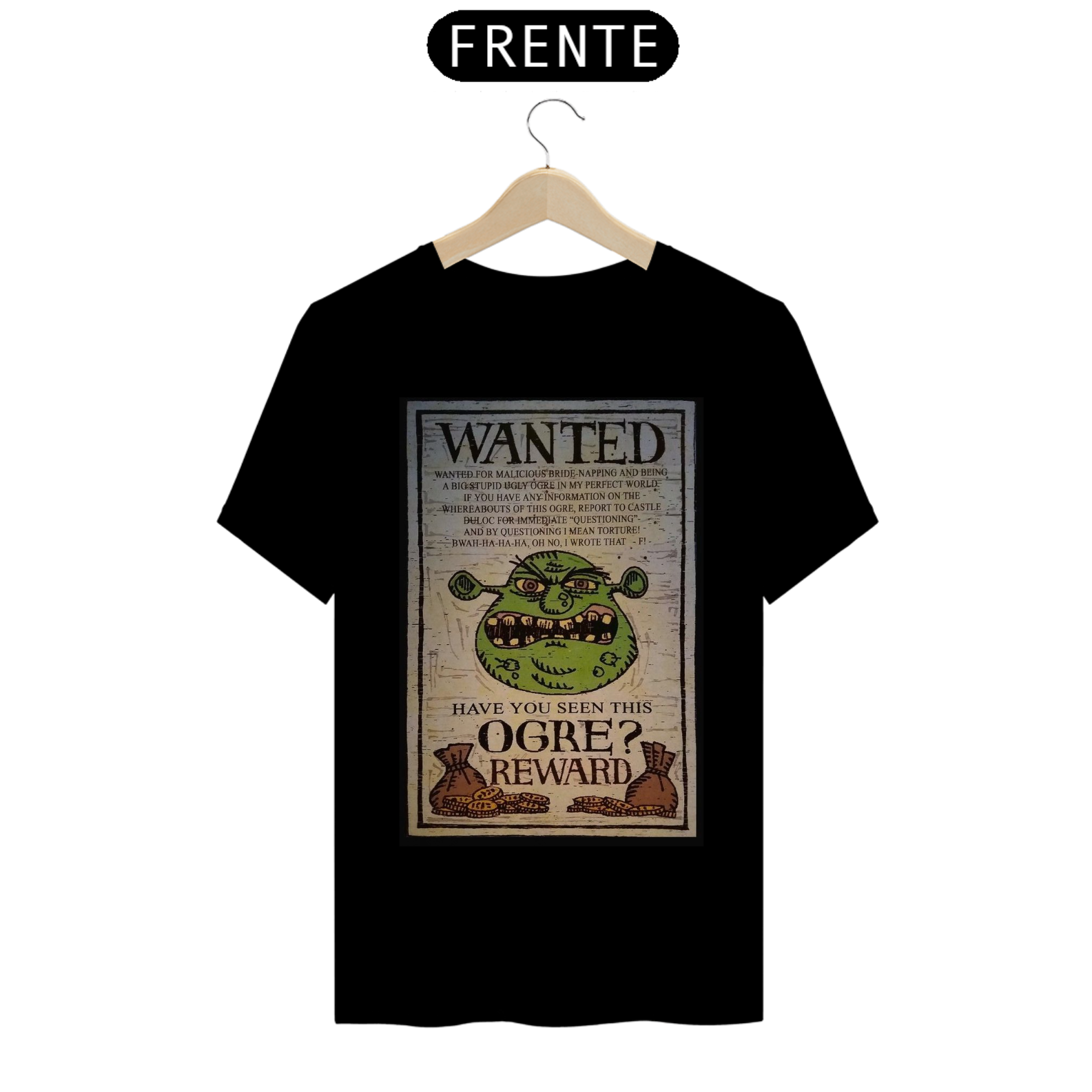 Camiseta Shrek Wanted Ogre