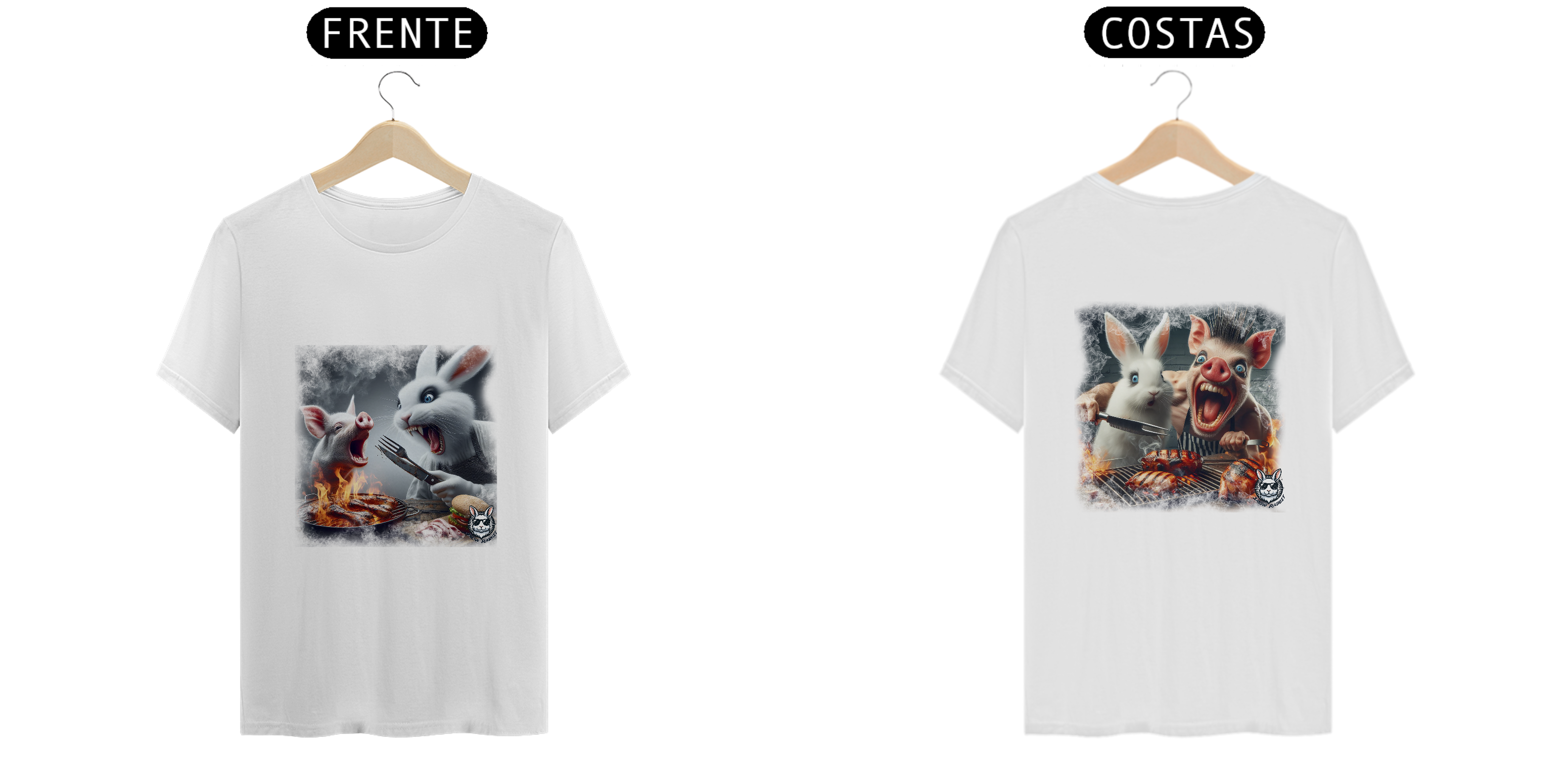 Camiseta Classic Adulto - Churrasco - Frente e Costas