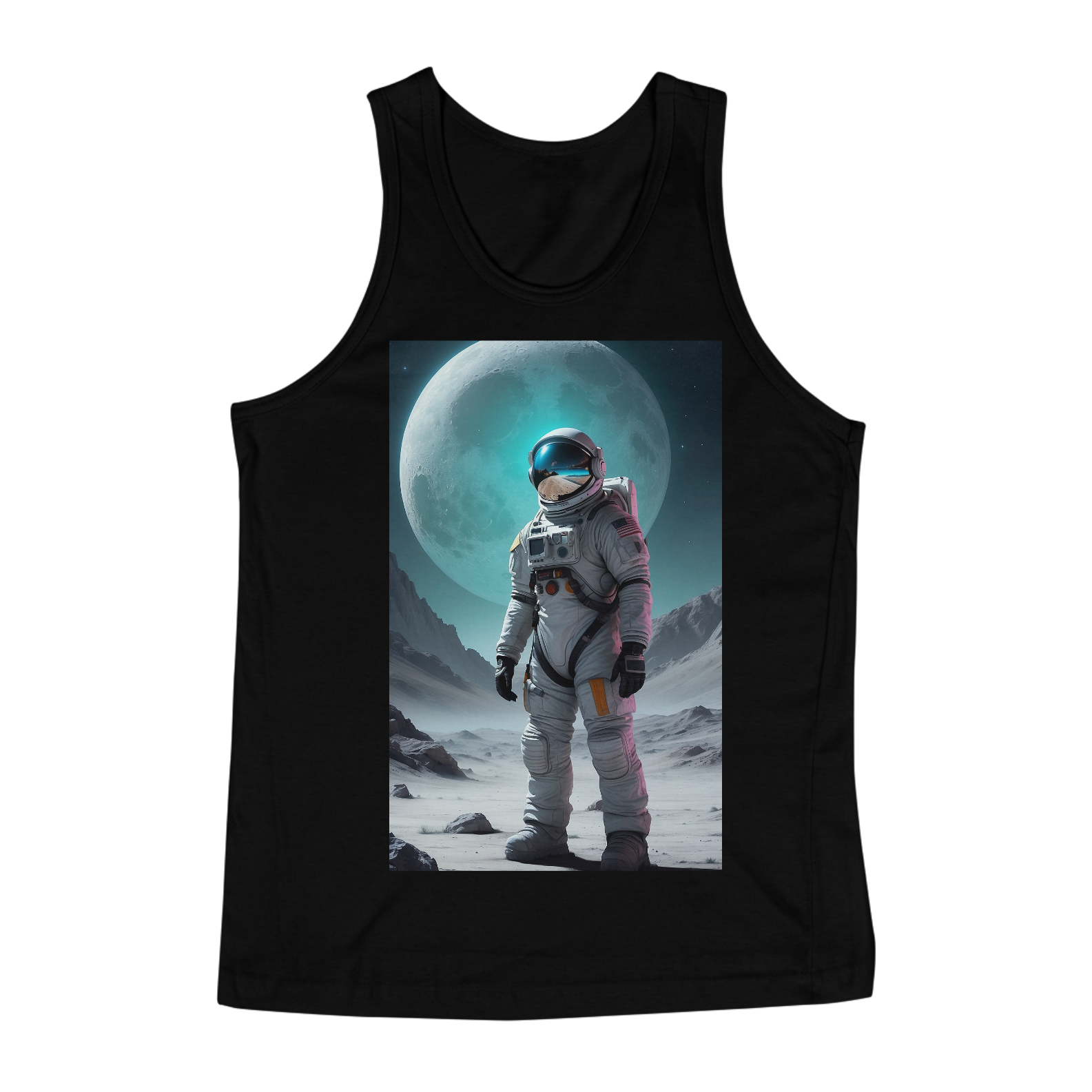 Regata Masculina - Paisagem com a lua extremamente belíssima 