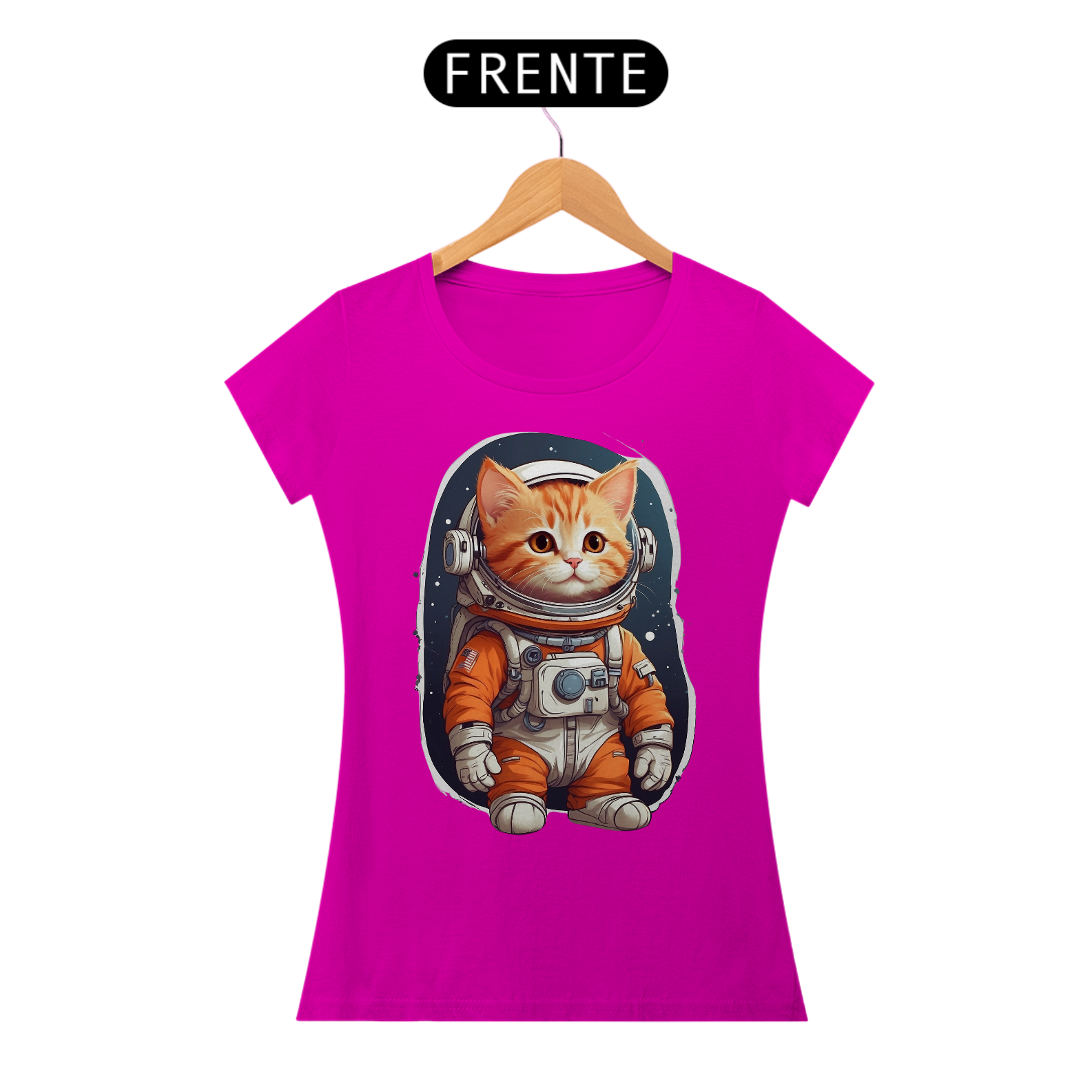 Baby Long Feminina - Gatinho astronauta 