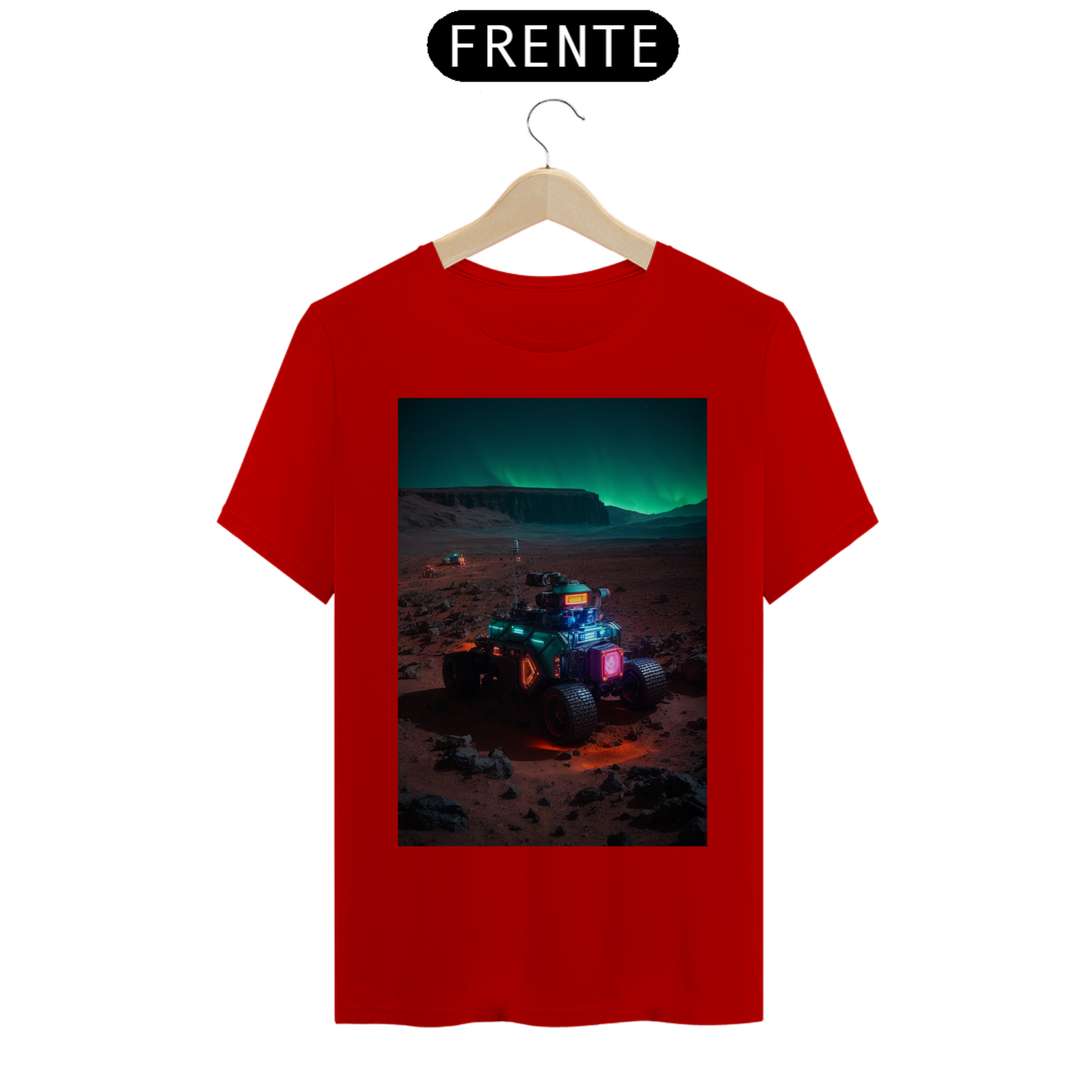 Nome do produto: Camiseta Masculina - Aurora boreal em marte