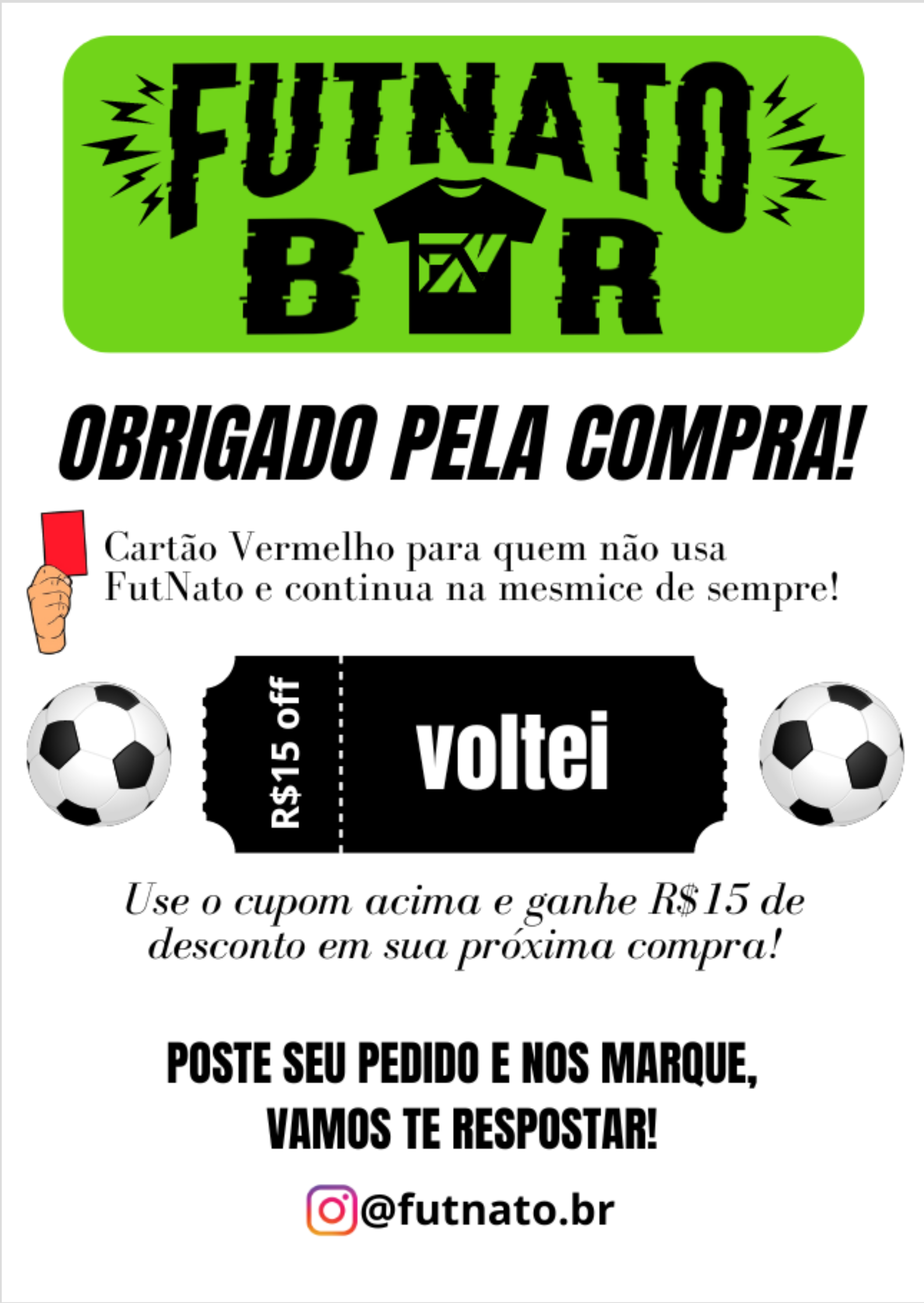 Nome do produto: Flyer Pós Compra