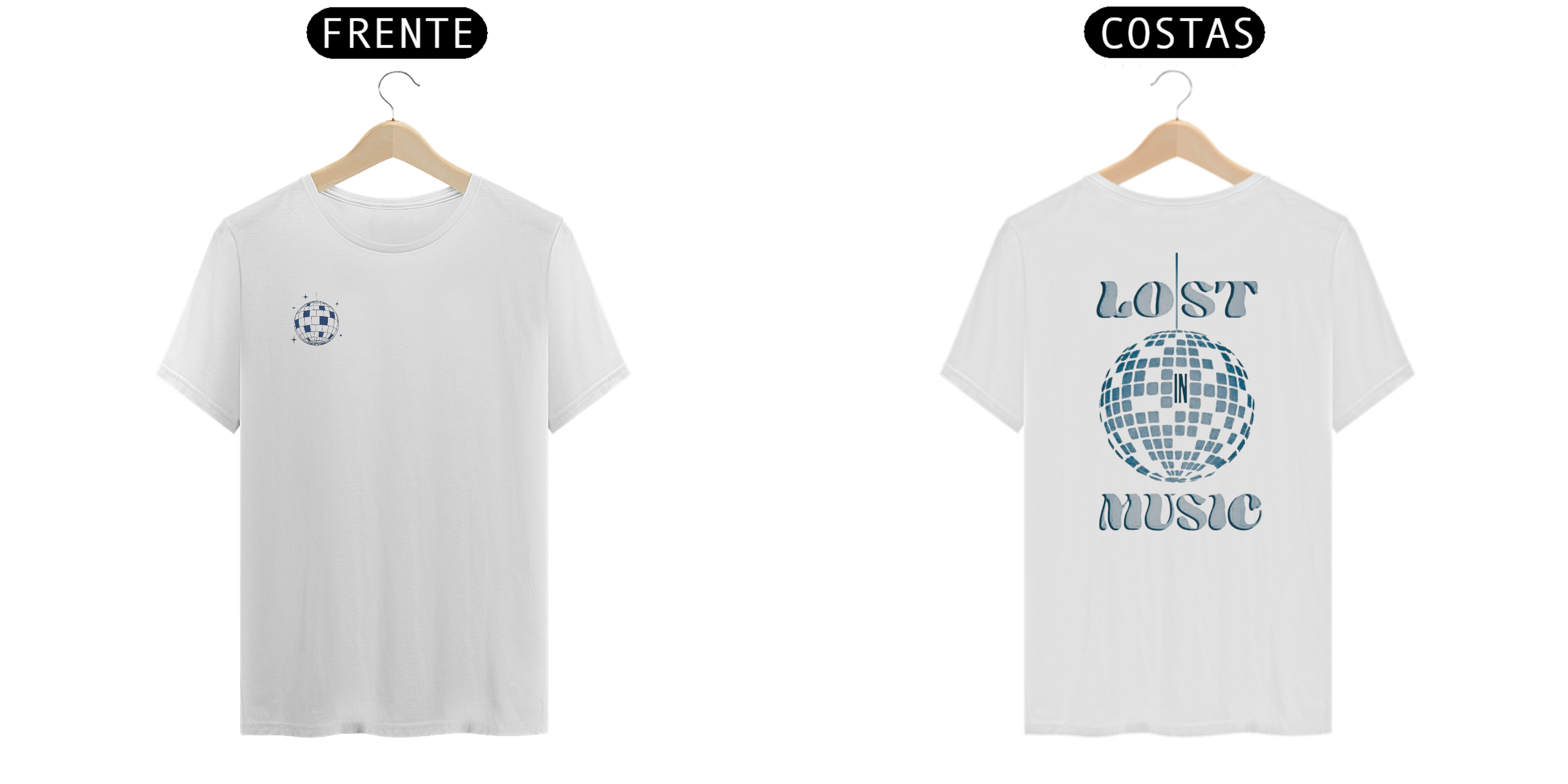 camisa lost in music AZUL