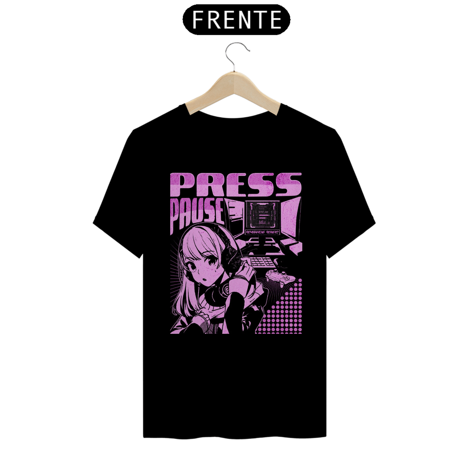 camisa press pause