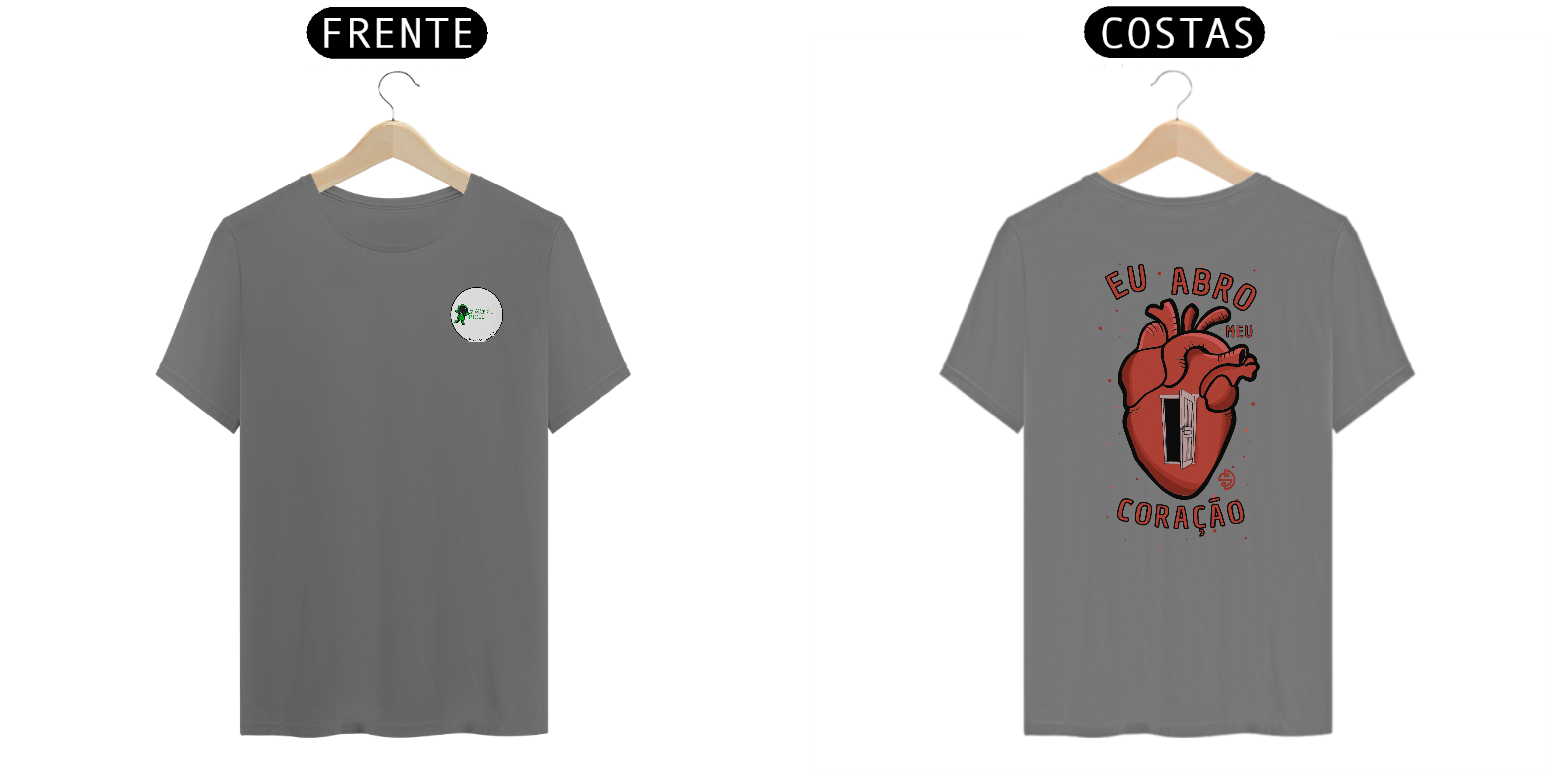 CAMISETA T-SHIRT TOP - EU ABRO MEU CORAÇÃO