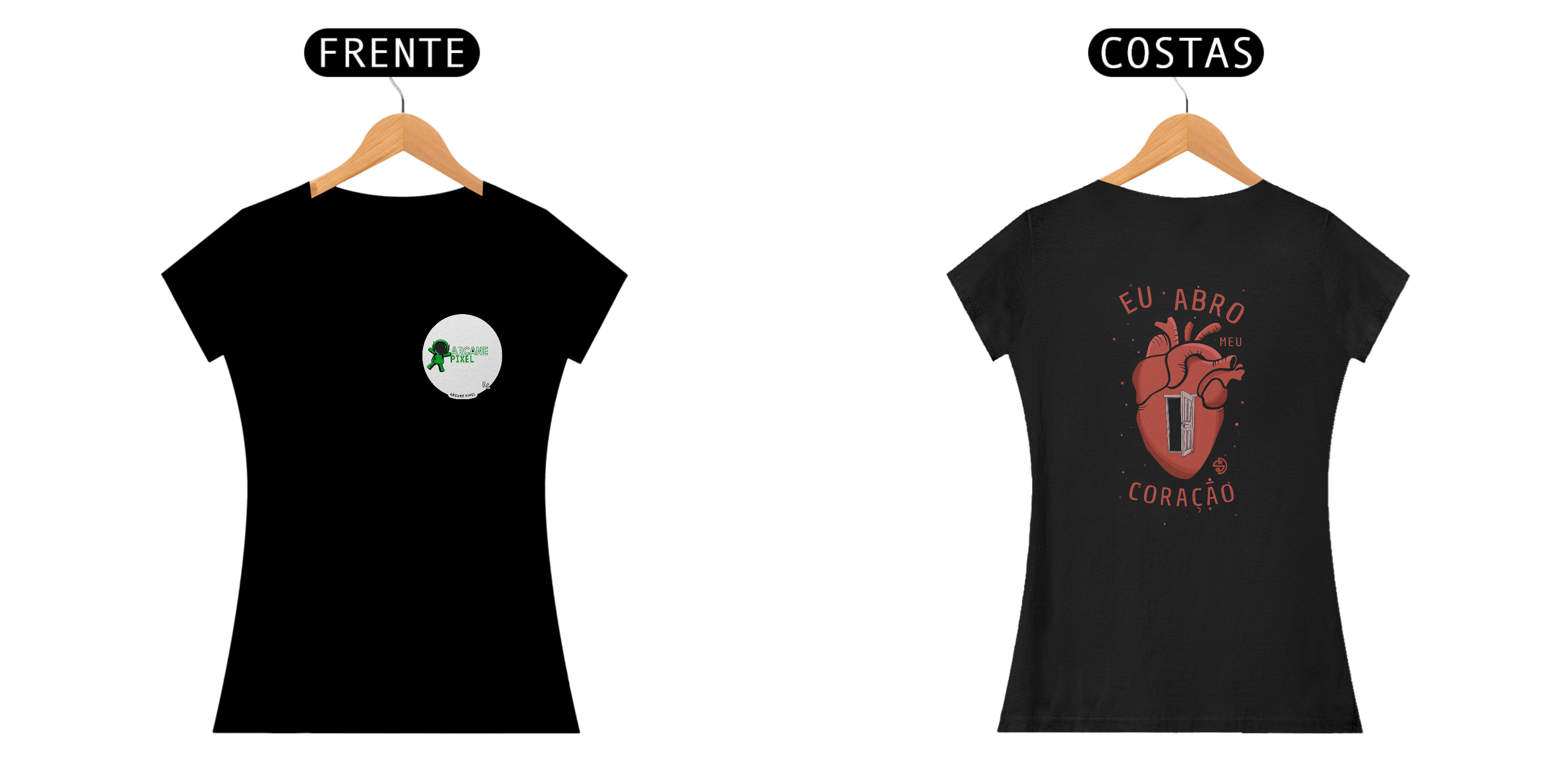 CAMISETA T-SHIRT STANDARD BABY LONG - EU ABRO MEU CORAÇÃO