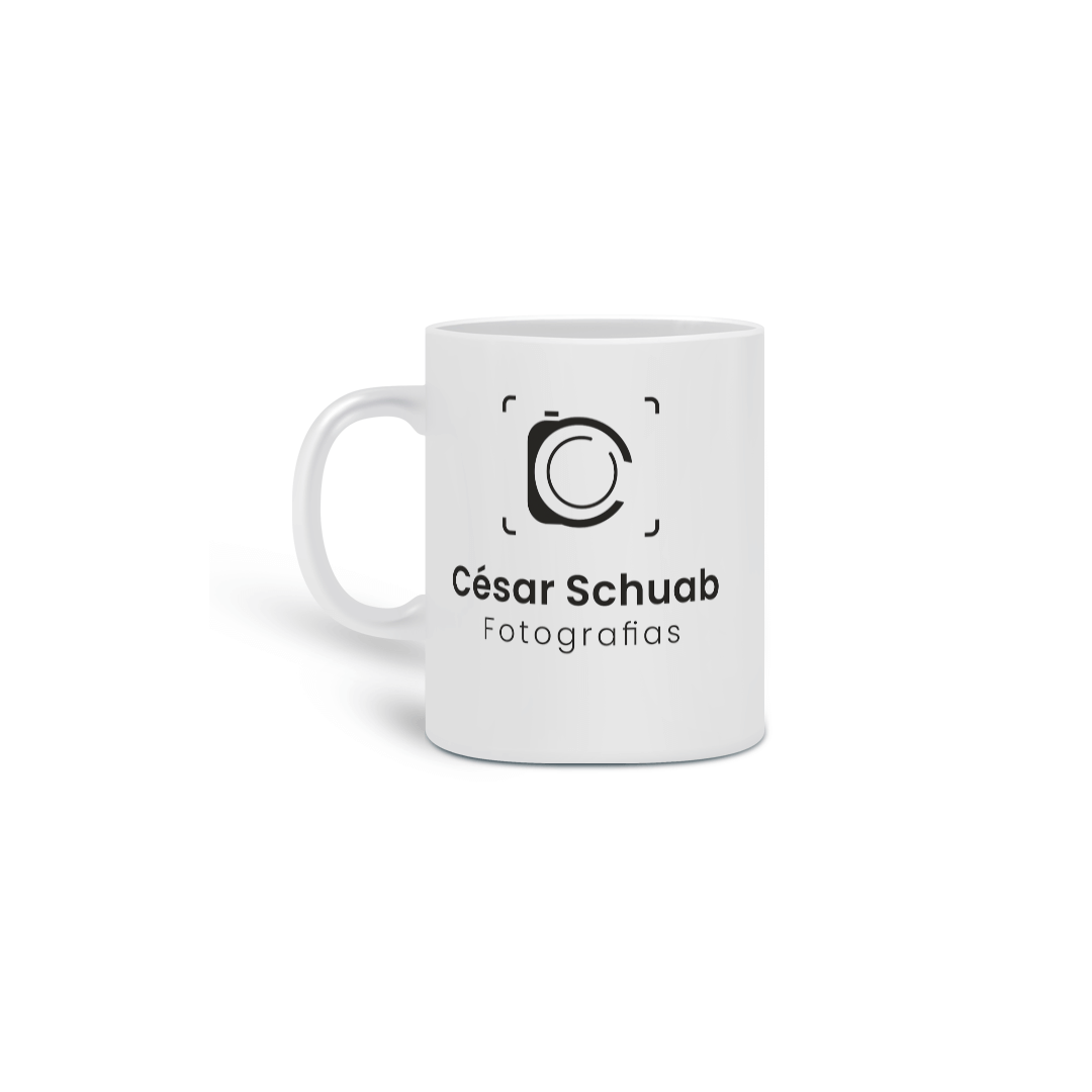 CANECA CERAMICA SIMPLES - LOGO CLIENTE 