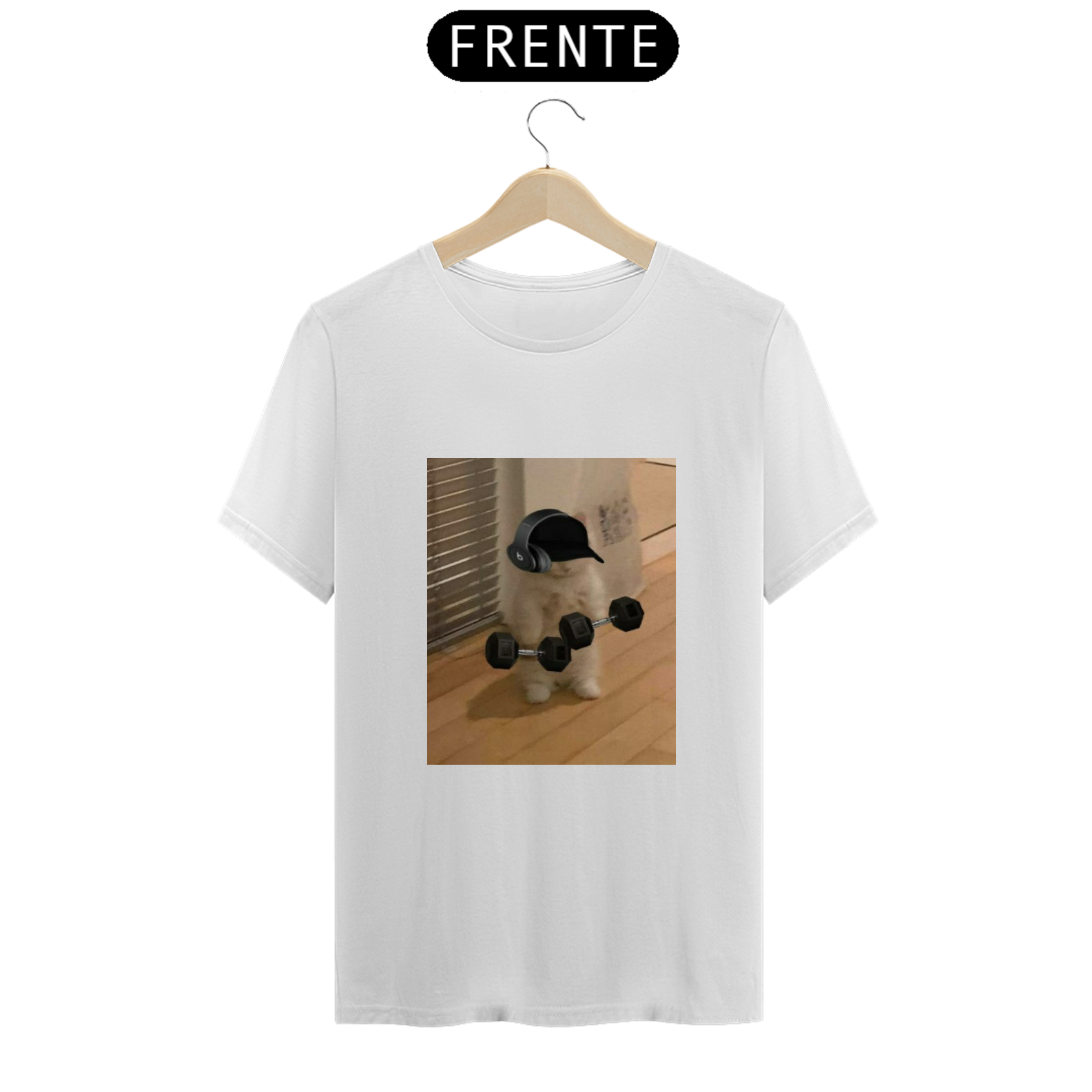 camisa estampa gato musculoso