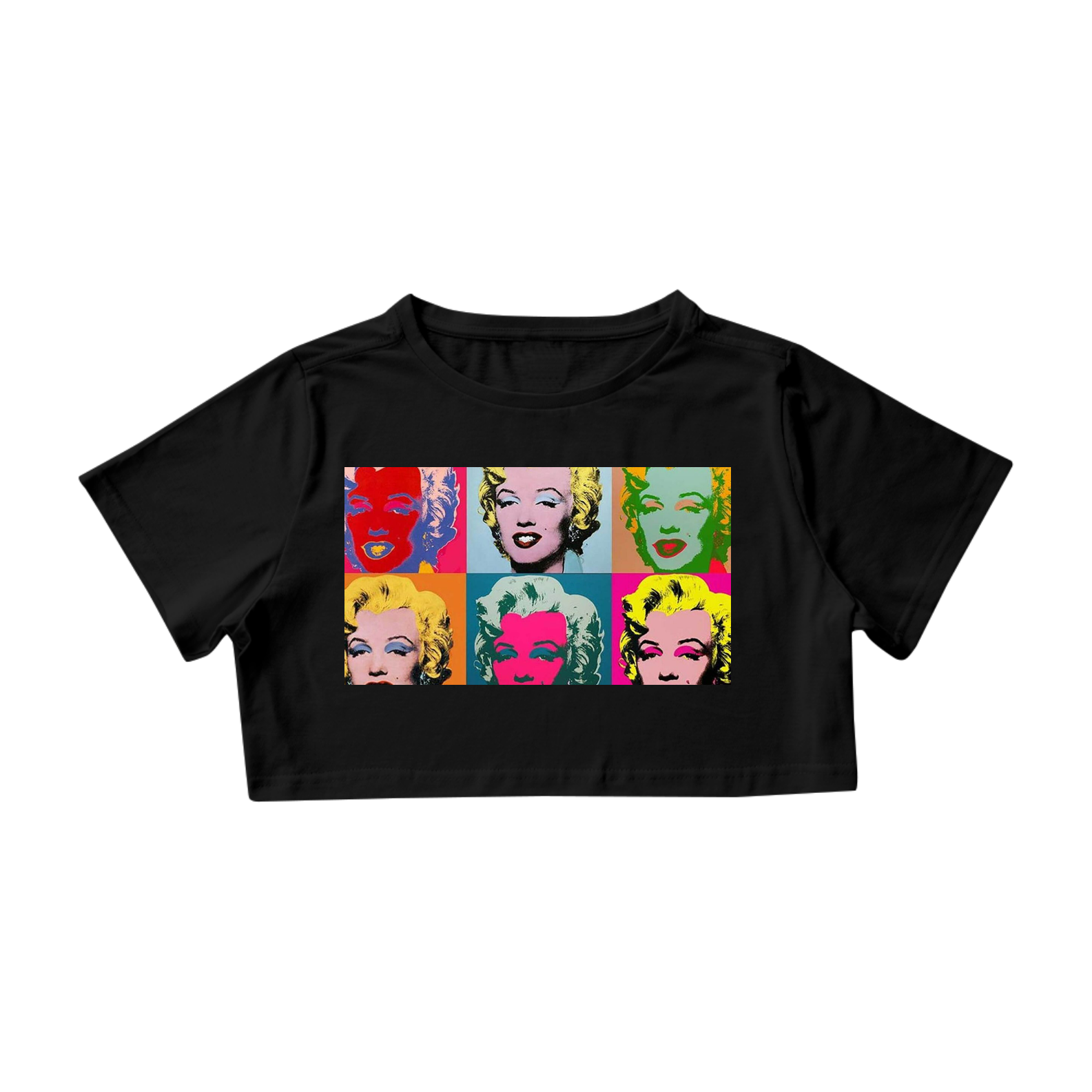 cropped feminino pop arte