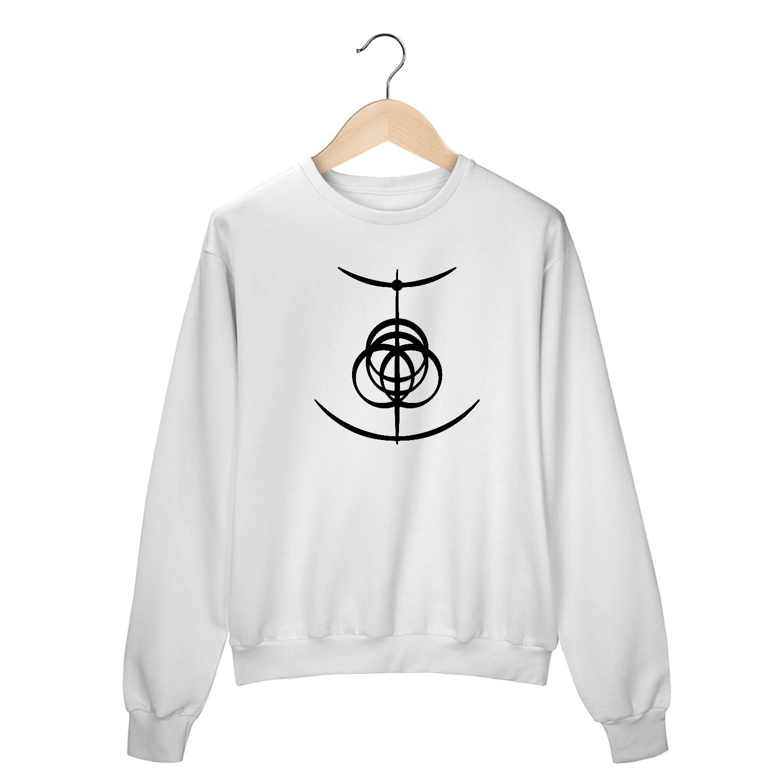 Elden ring moletom fechado branco
