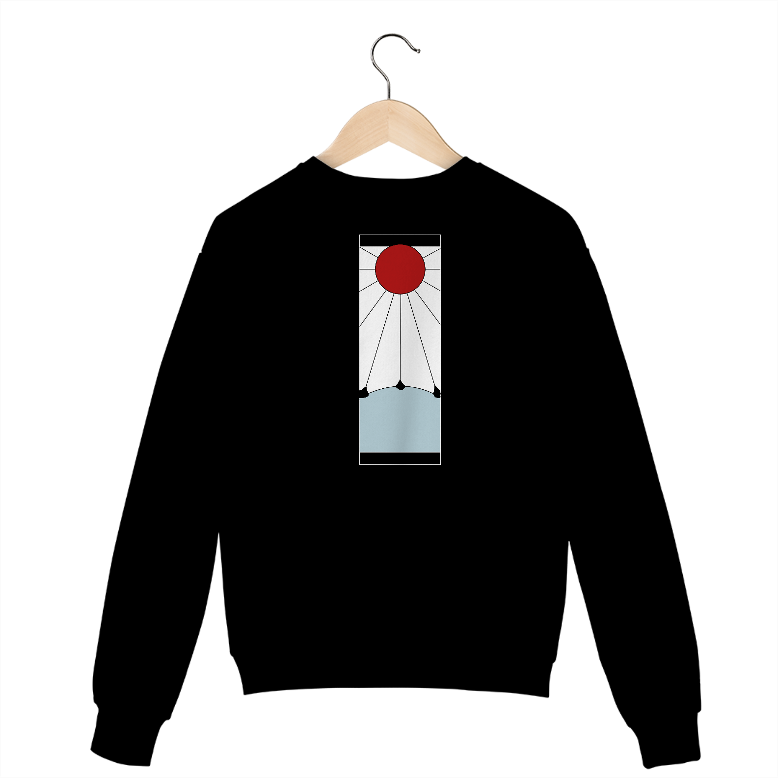 Hanafuda Moletom fechado preto 