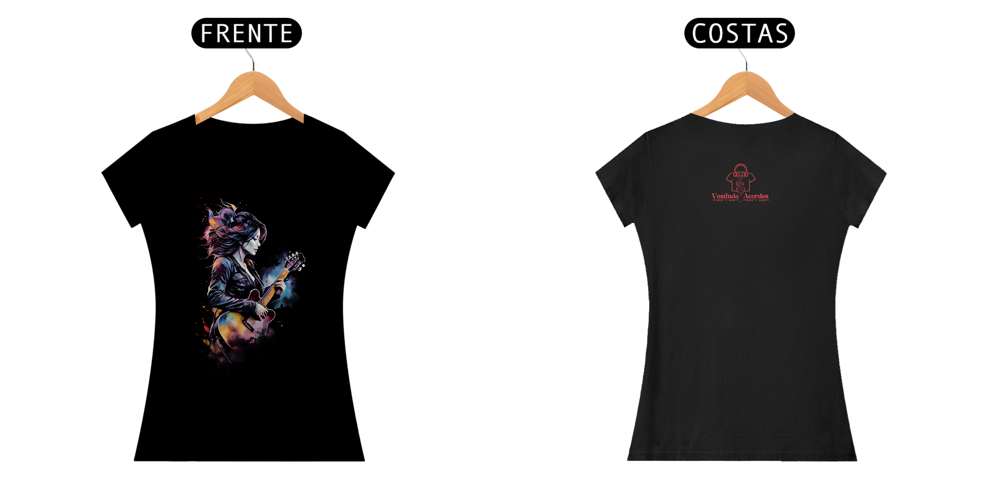 Camiseta Violão Feminina 