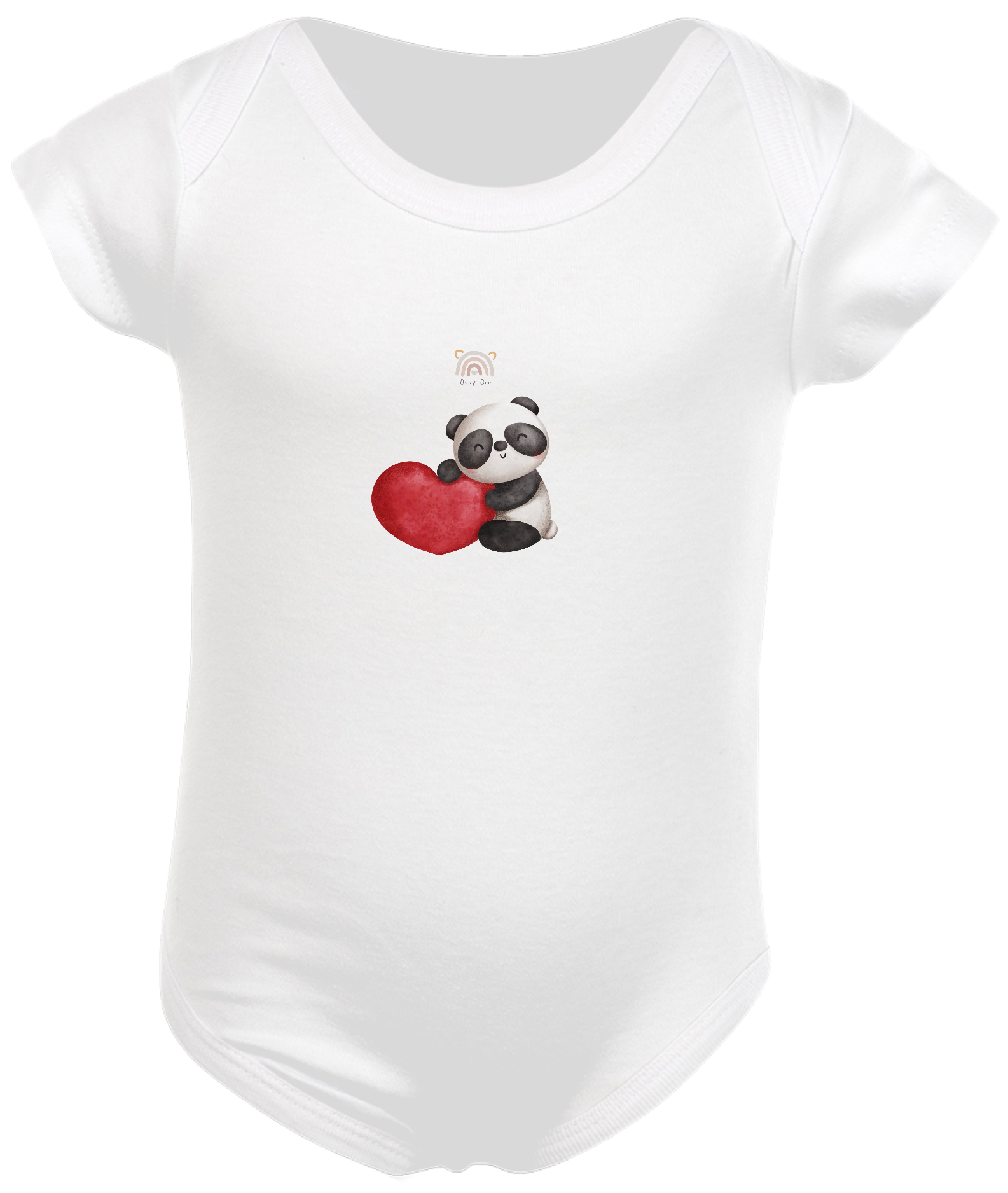 Body bebê Pandinha e Coração
