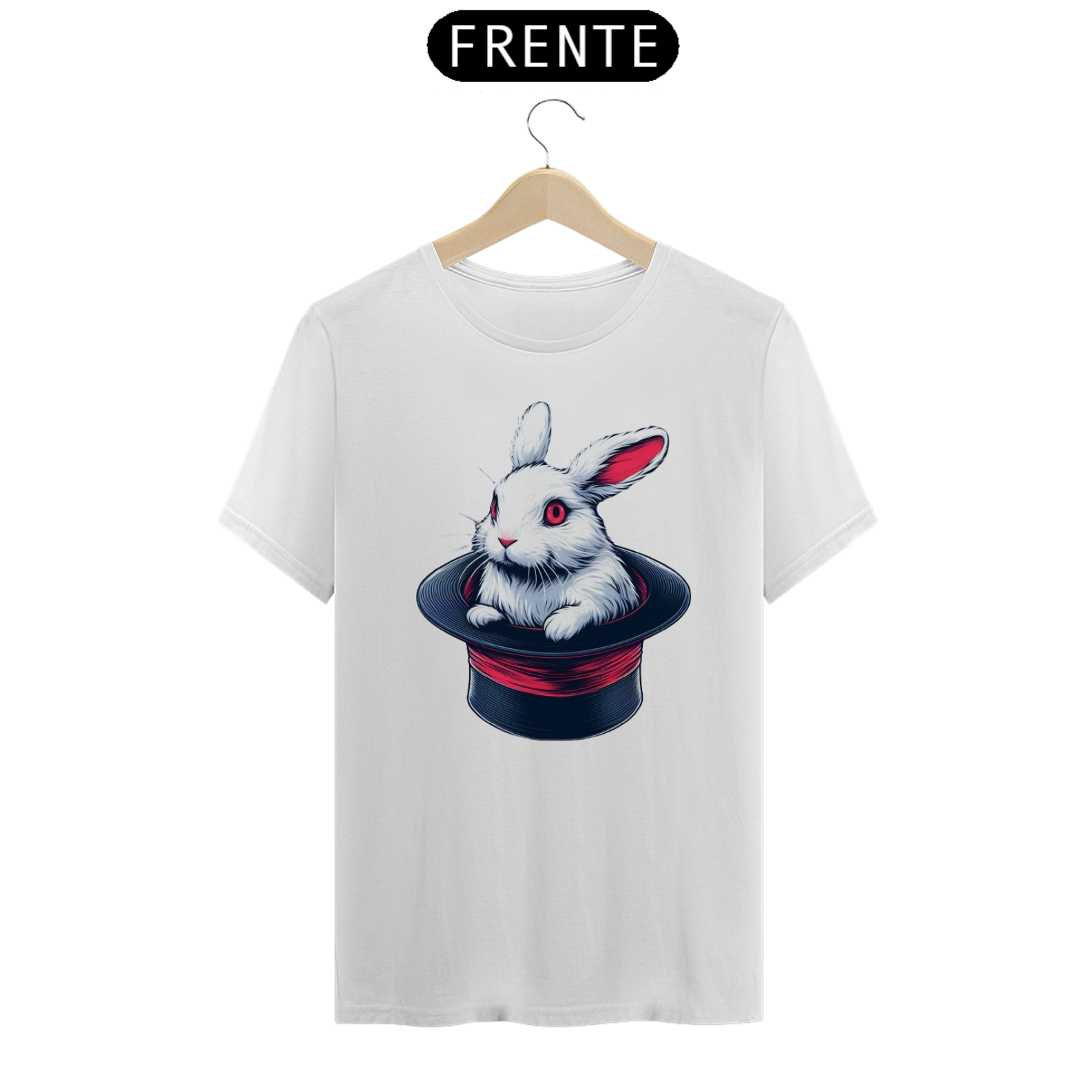 Nome do produto: Camiseta Coelho-na-Cartola