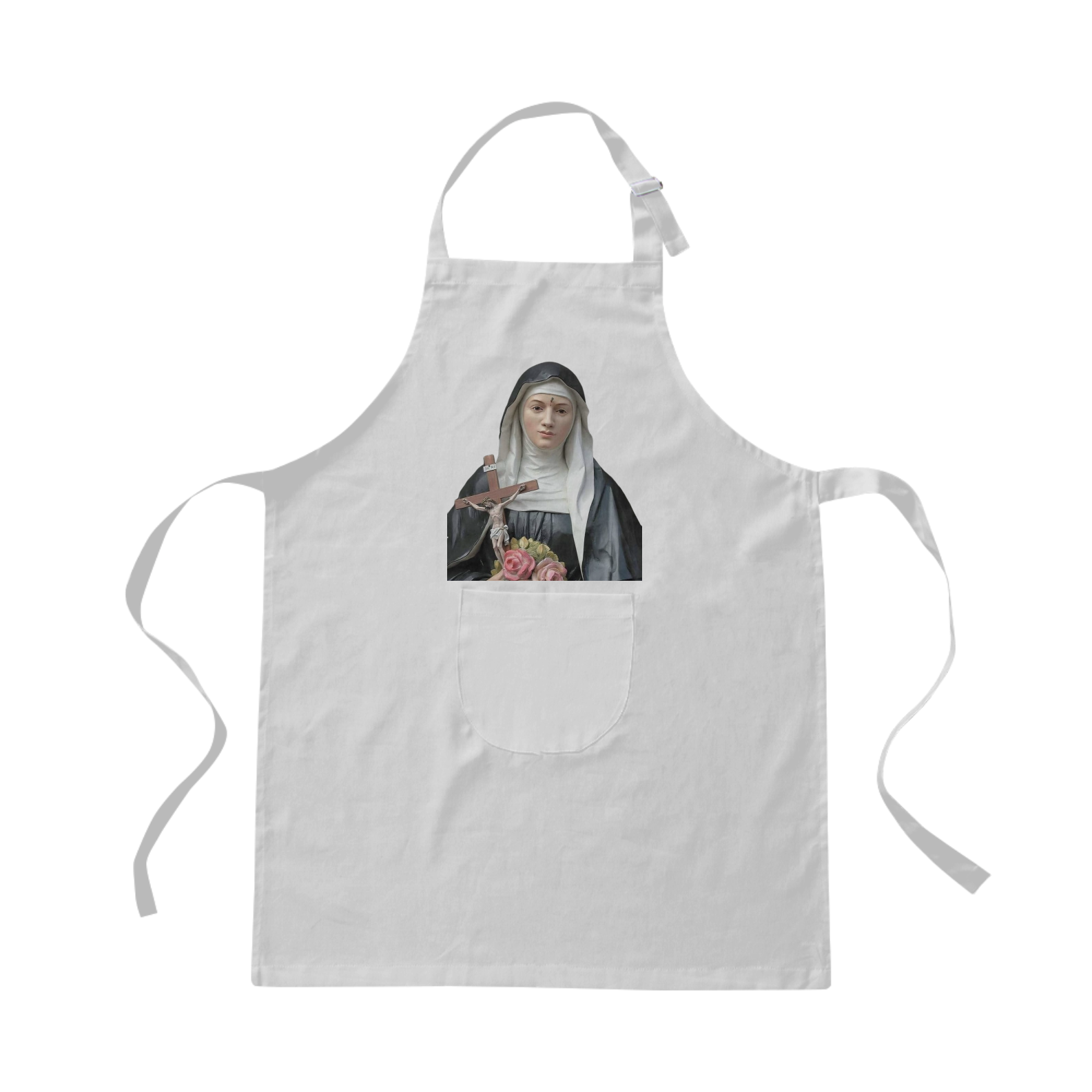 Avental Brim Santa Rita de Cássia