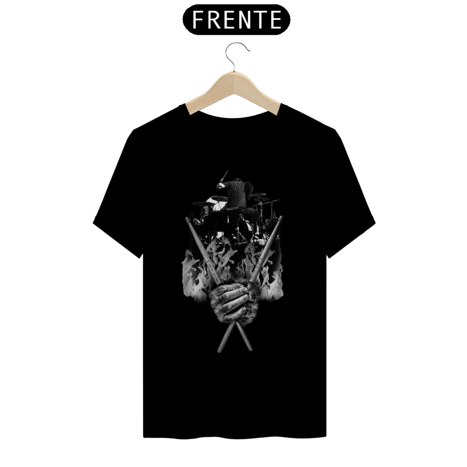 Camiseta T-Shirt Quality Estampa Baquetas