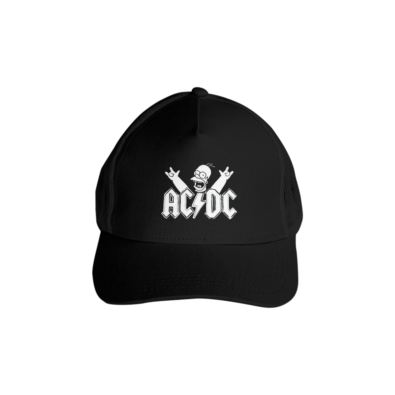 Boné Americano Com Tela Estampa ACDC Homer