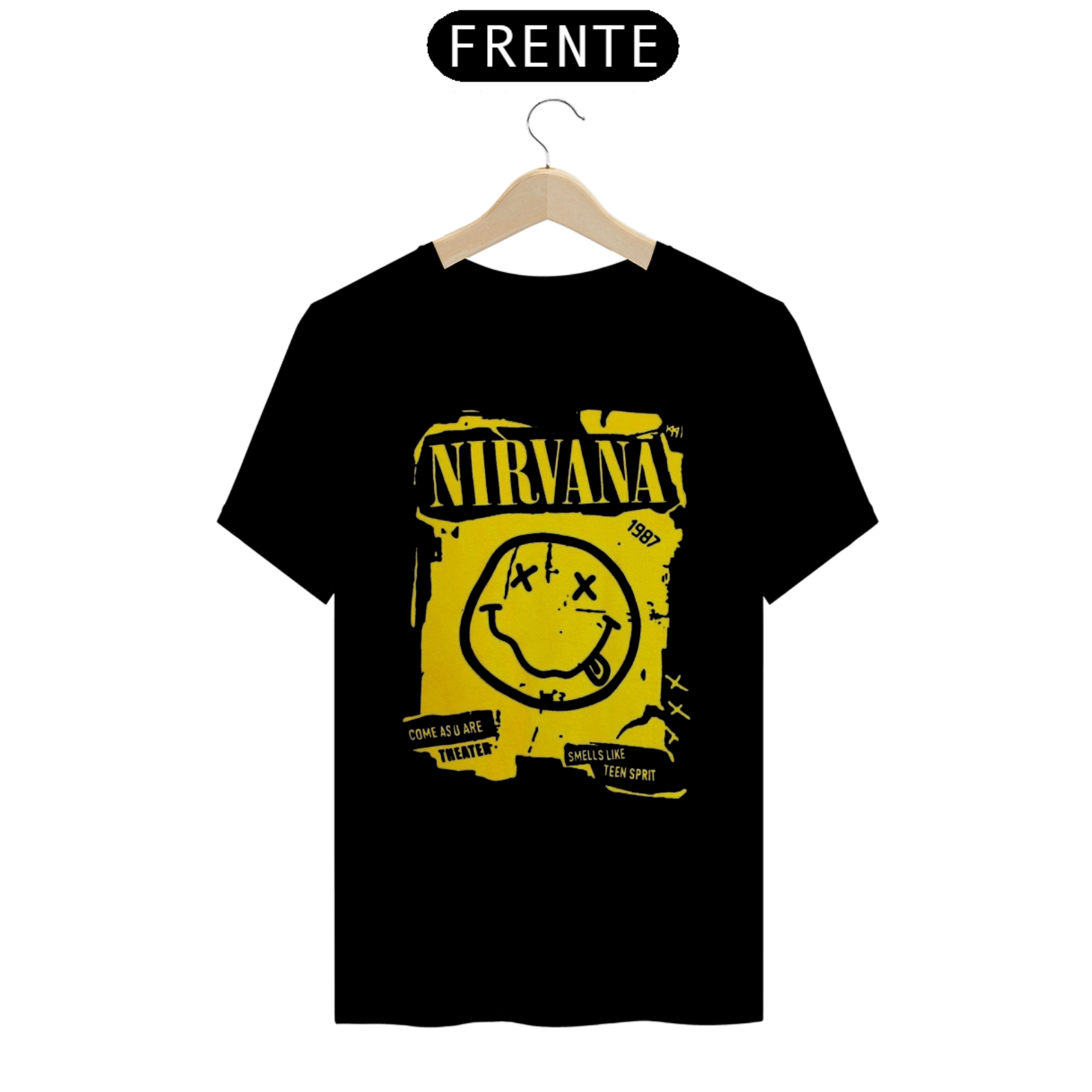 Nome do produto: Camiseta T-Shirt Quality Estampa Nirvana Emoji