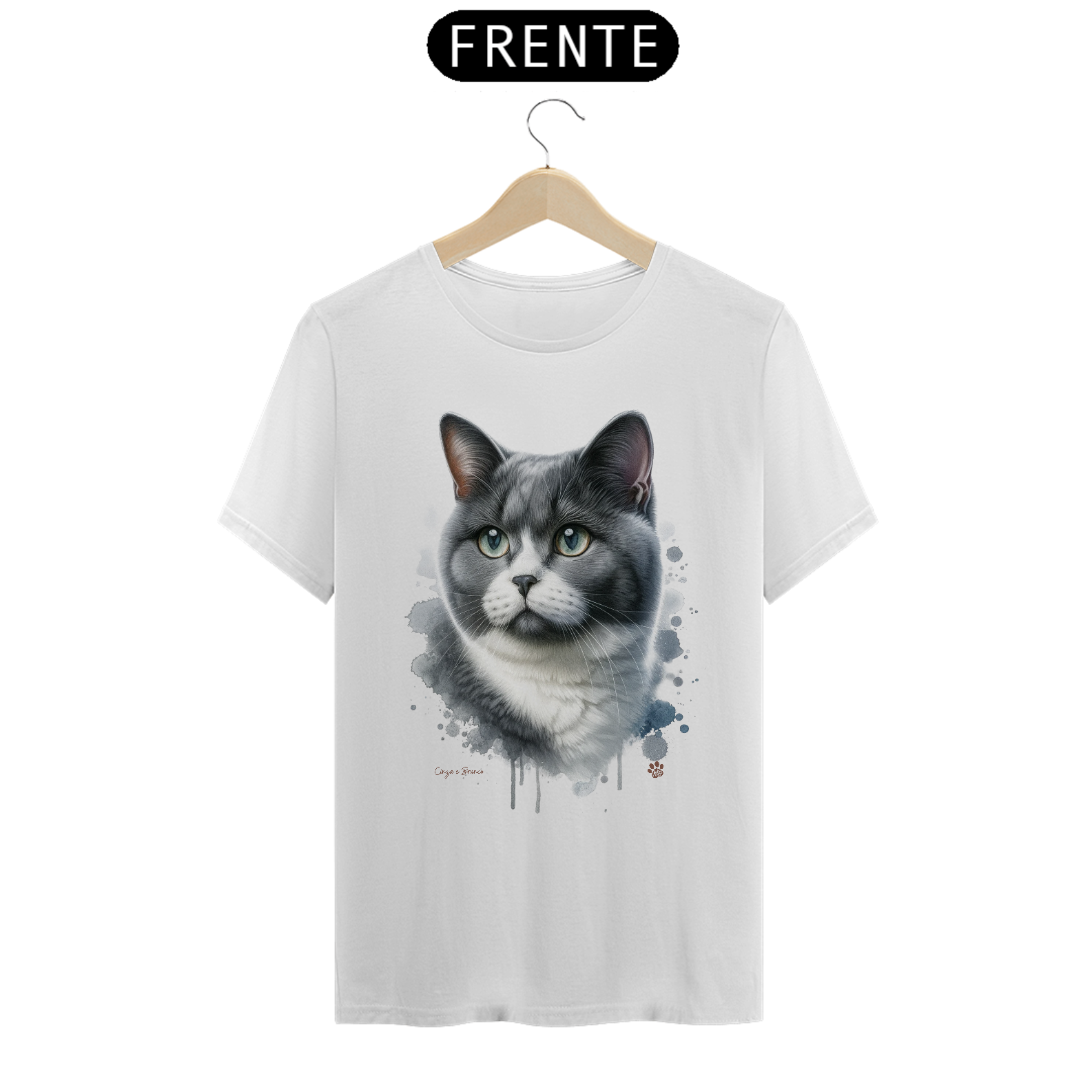 Gato Cinza e Branco: Cores Suaves, Charme Único