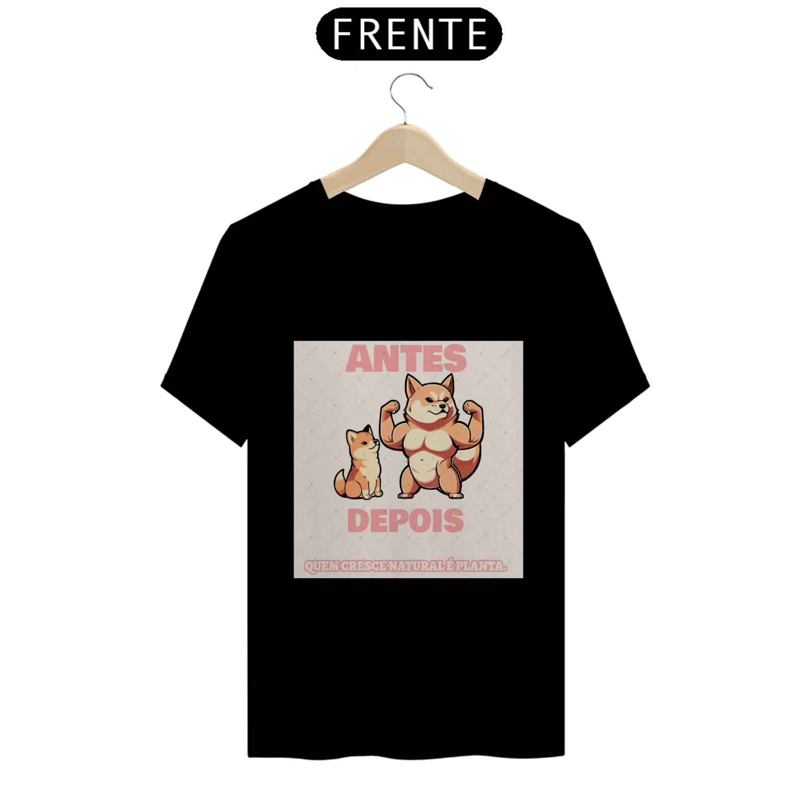 Camisa meme quem cresce natural é planta 