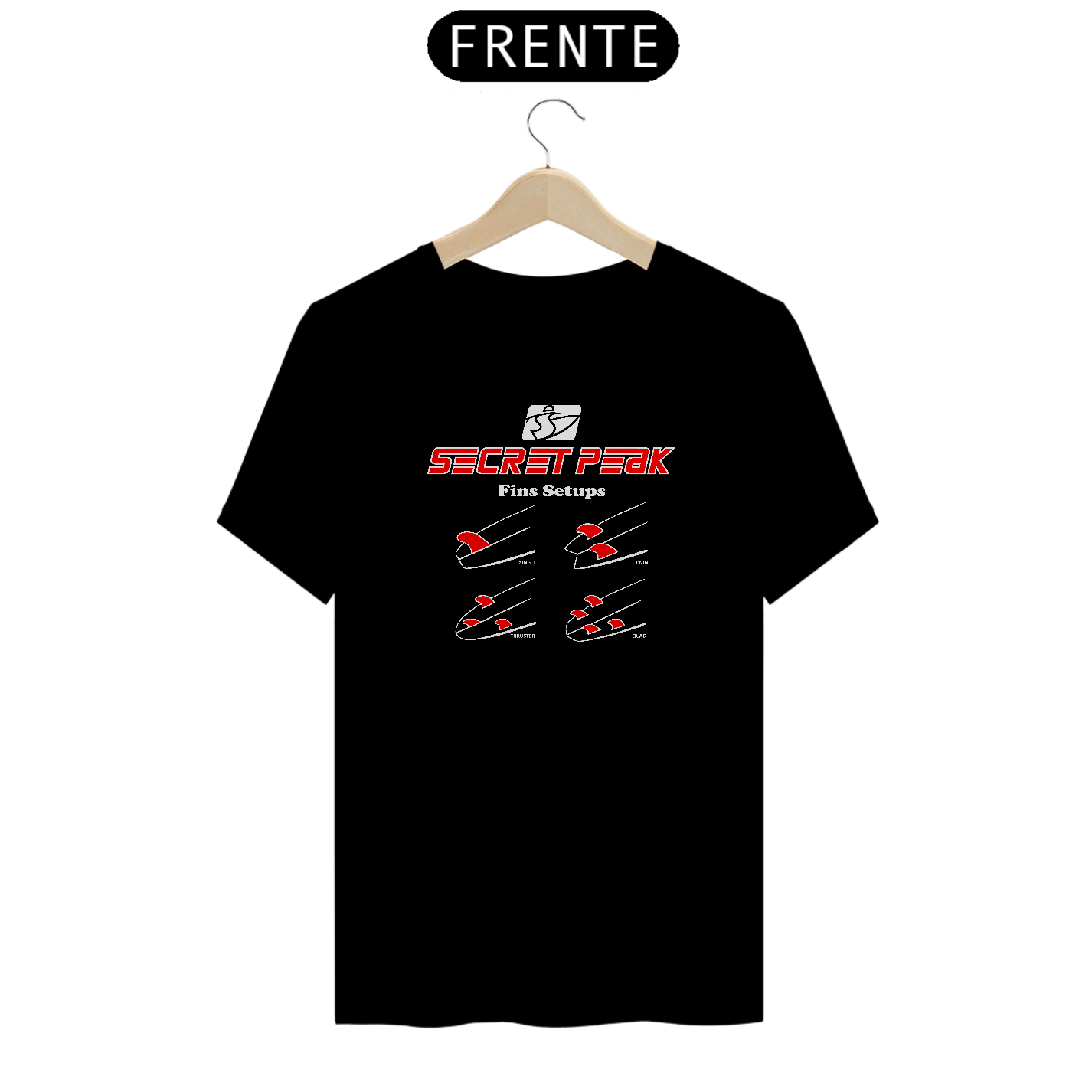 CAMISETA SECRET PEAK SURFBOARD FINS SETUPS