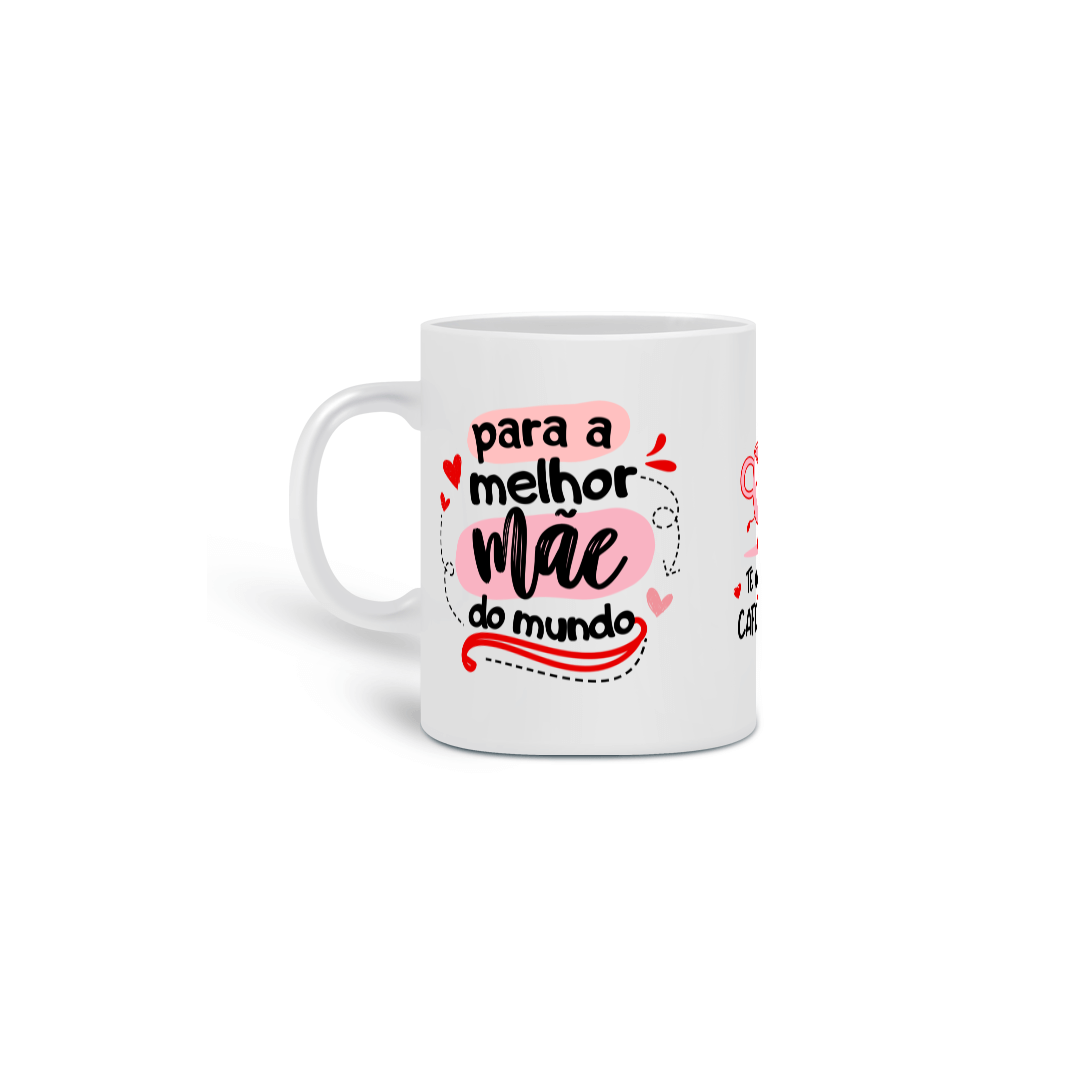 Nome do produto: Caneca Com Frase Te Amo mais que Café