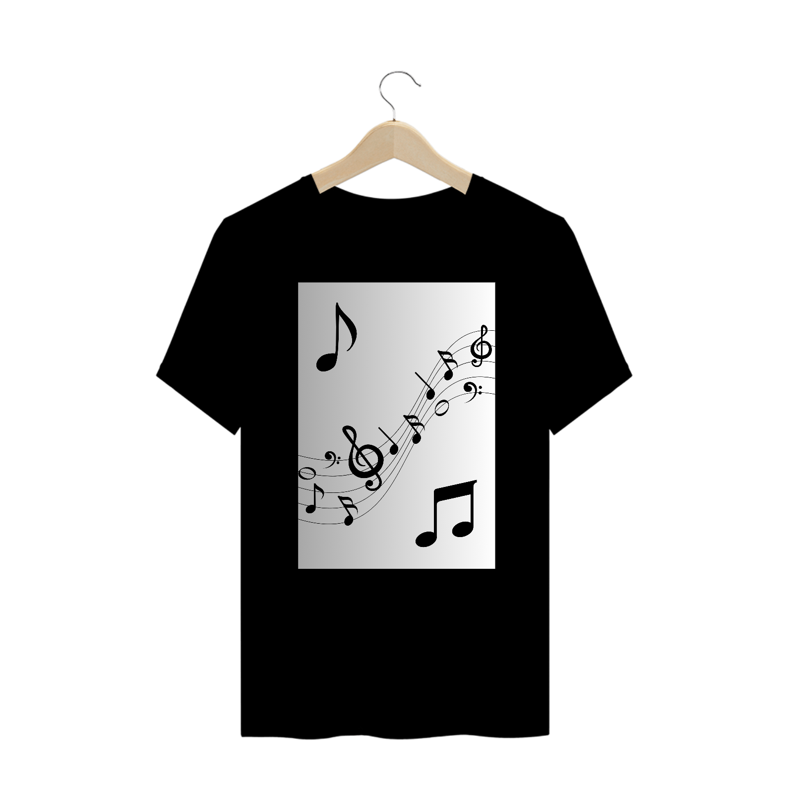 Camiseta Plus Size Notas Musicais