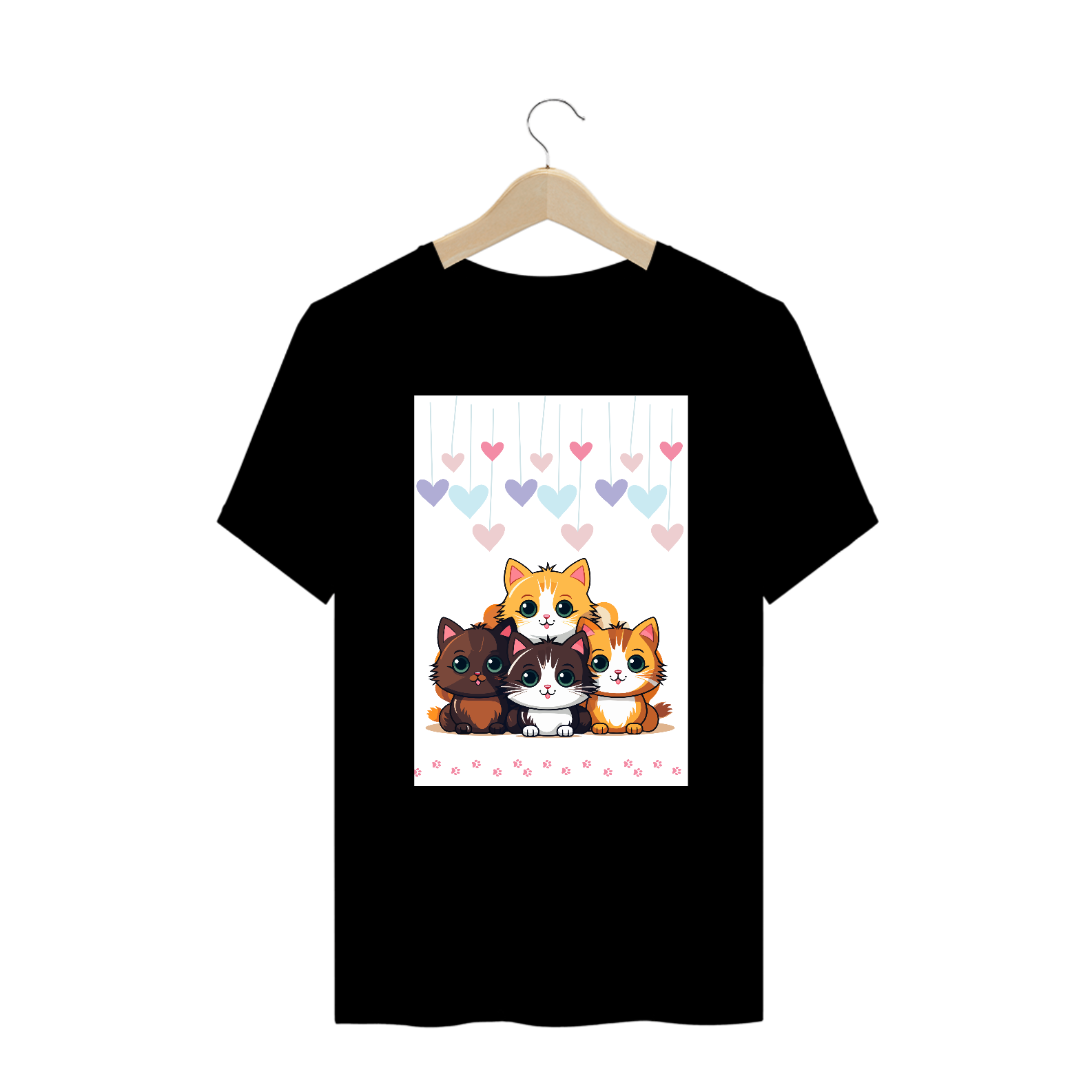 Camiseta Plus Size Love Cats