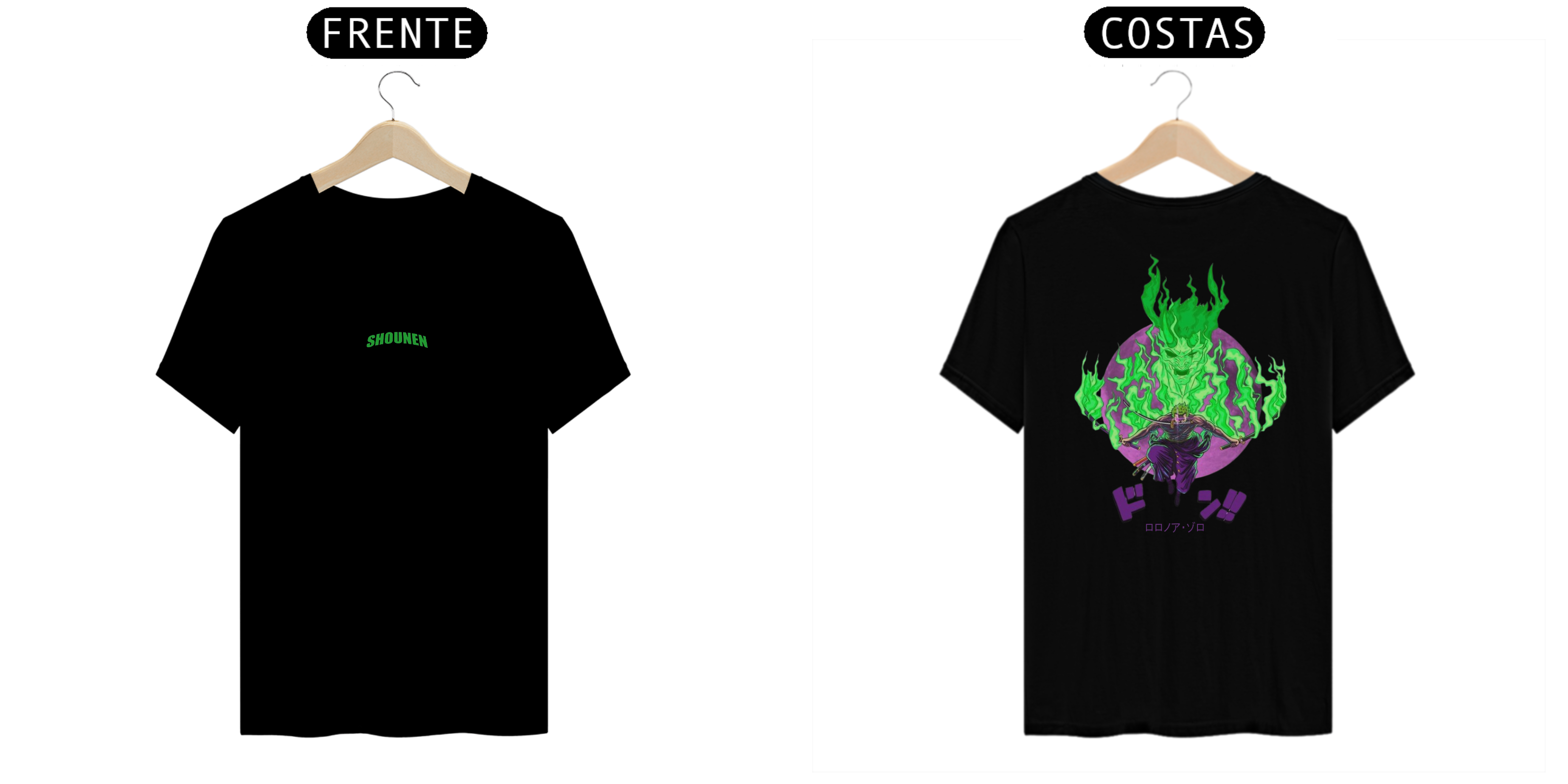 Camisa T-shirt Premiun - Roronoa Zoro (One Piece)