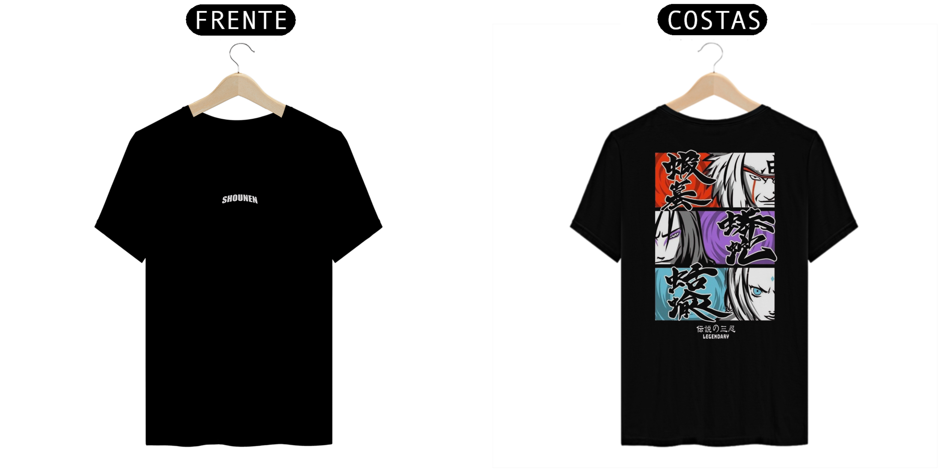 Camisa T-shirt Premiun - Sennins Lendarios ( Naruto)