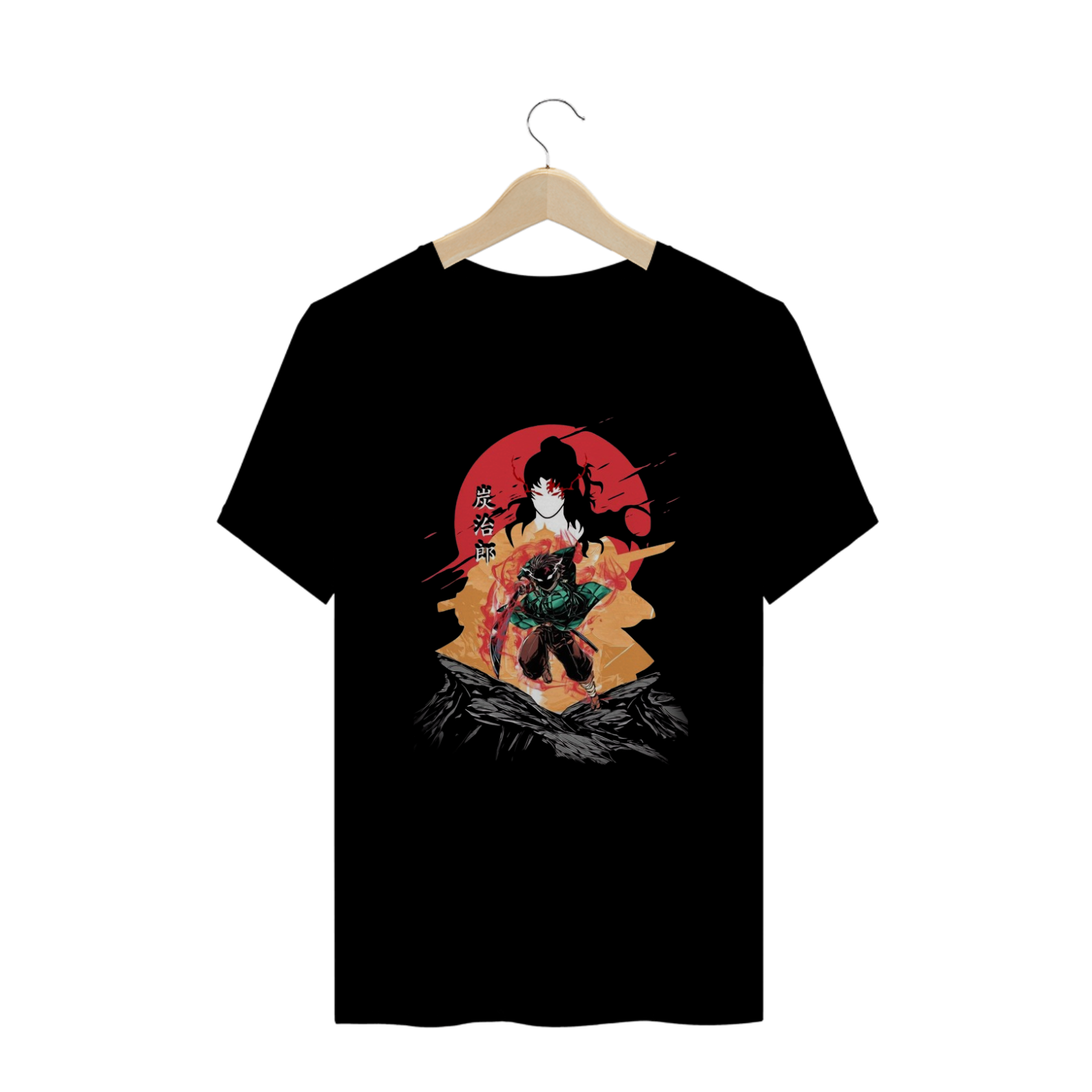 Camisa T-shirt Plus Size - Tanjiro (kimetsu no yaiba)