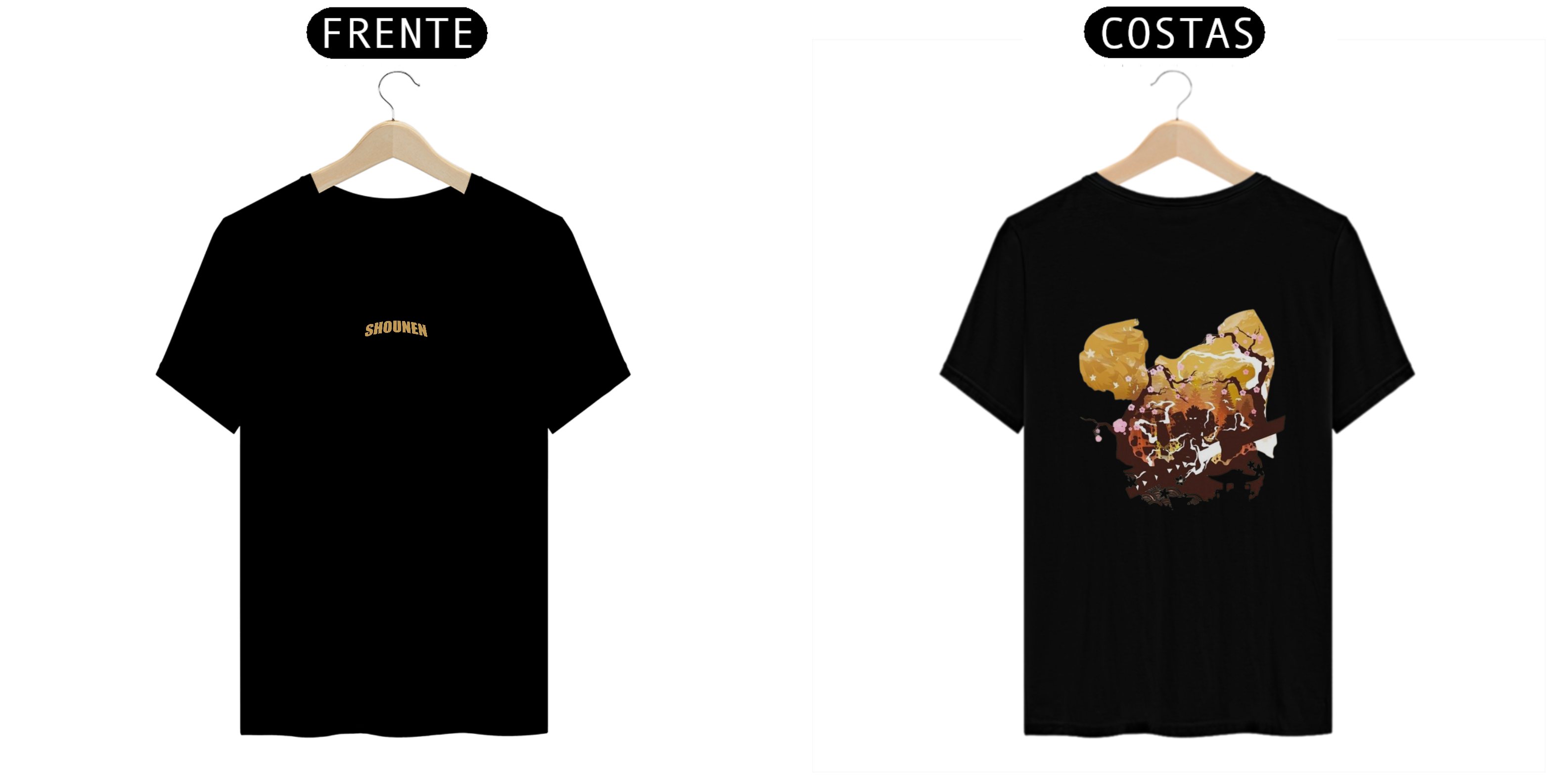 Camisa T-shirt Premiun - Zenitsu (kimetsu no yaiba)