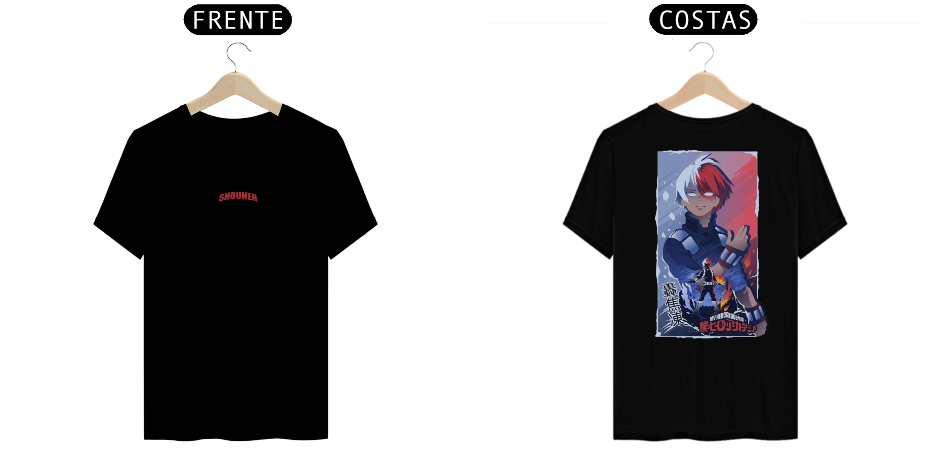 Camisa T-shirt Premiun - Todoroki (My Hero Academia)