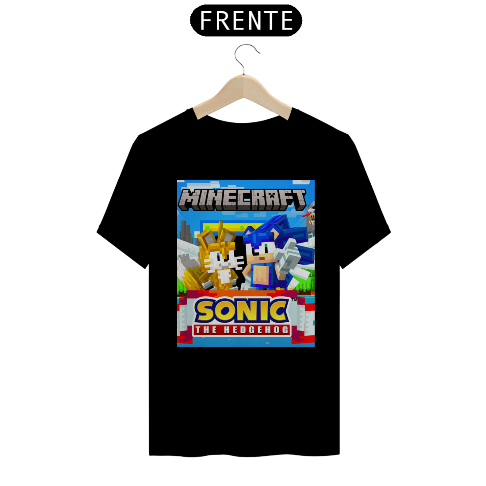 camisa do Sonic no Minecraft