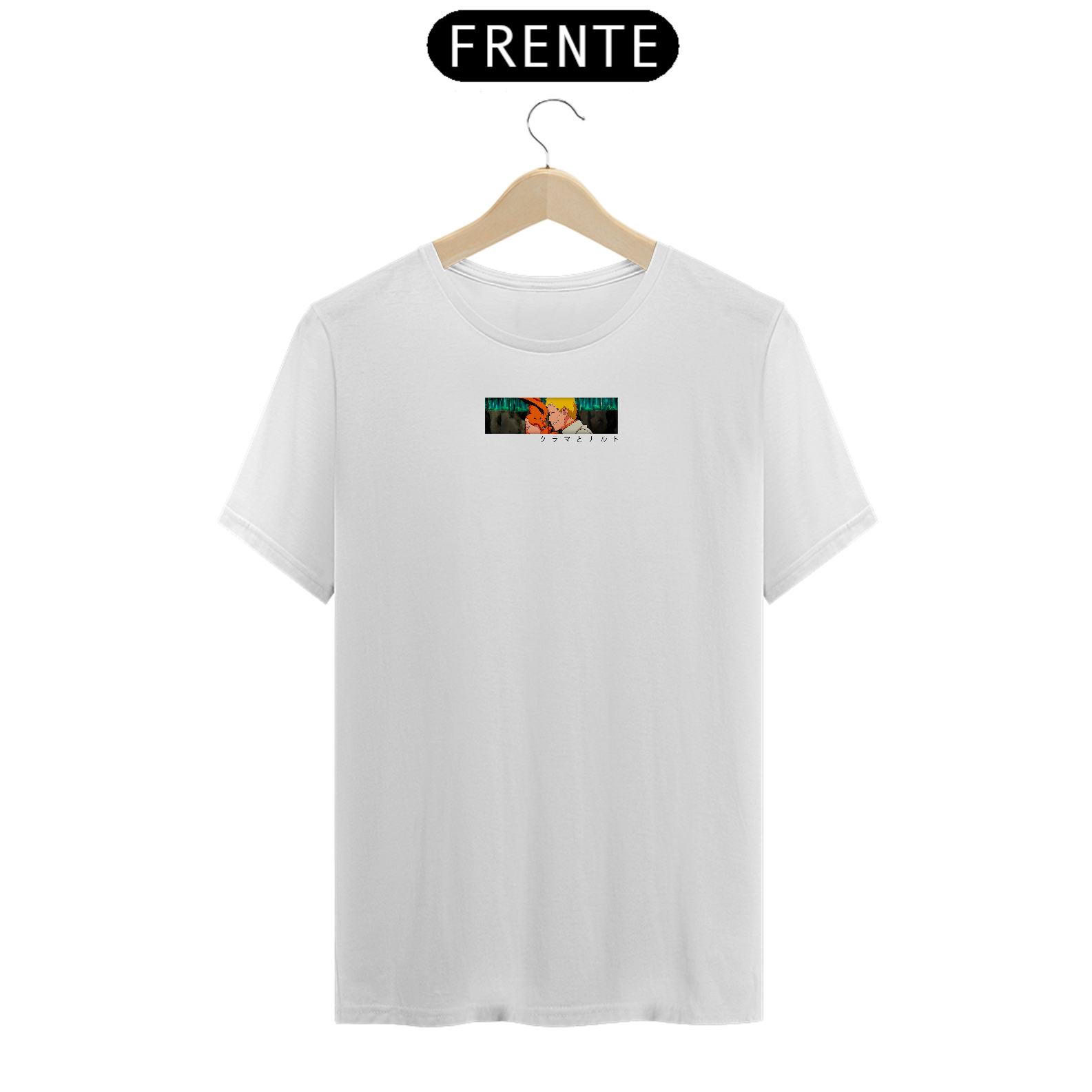 Camiseta Kurama e Naruto Branca