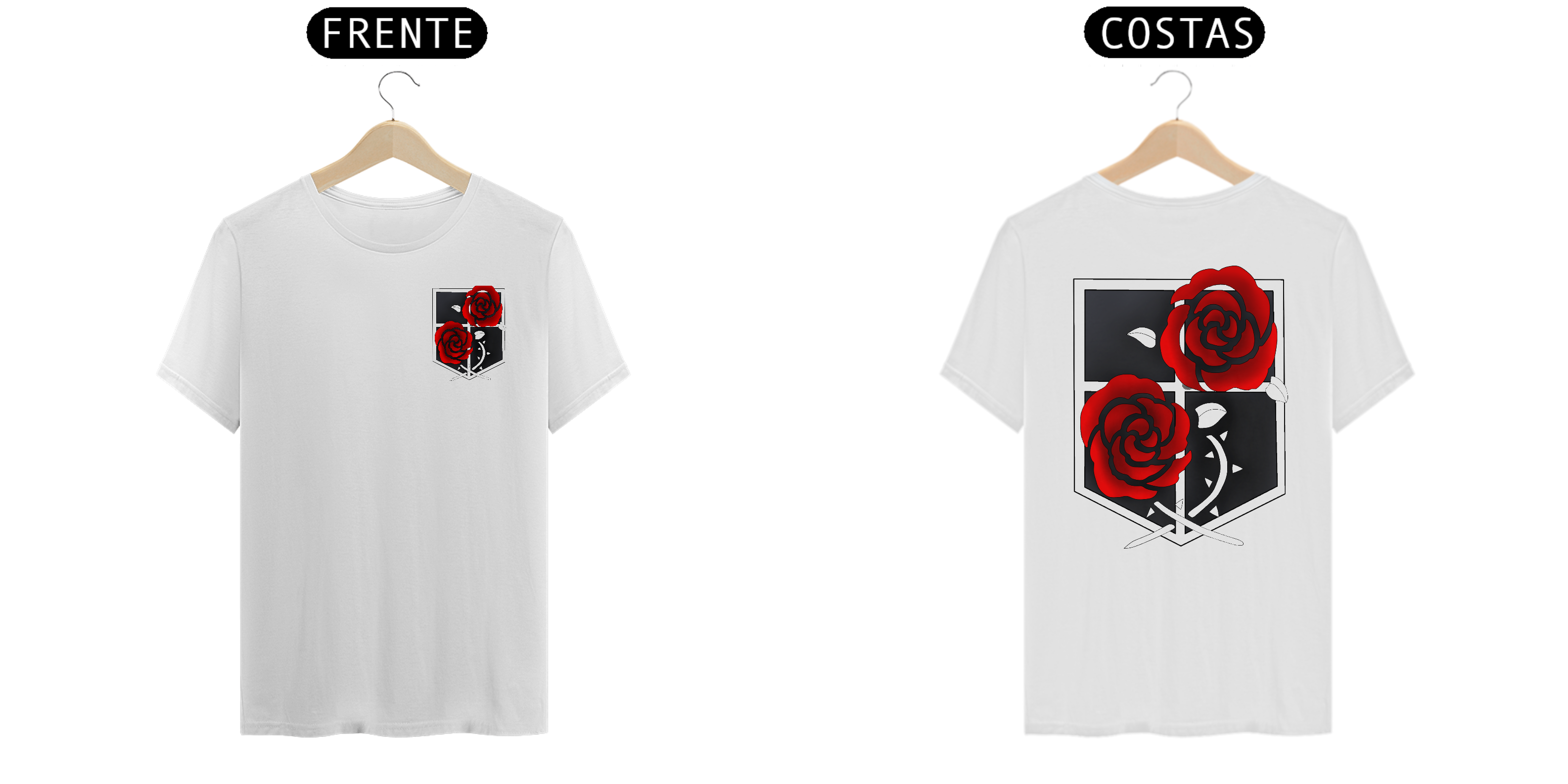 Camisa da Tropa de Guarnição de Attack On Titan (shingeki no kyojin) - T-Shirt Classic padrão