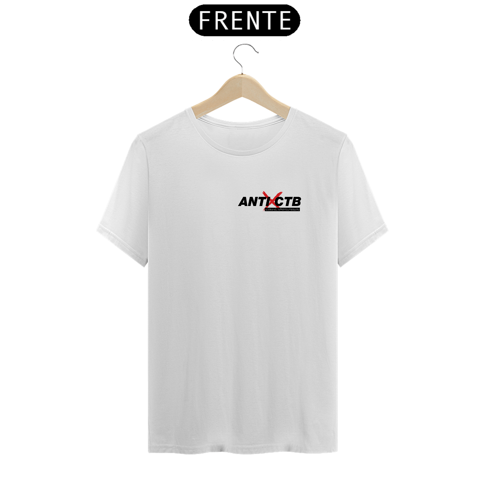  Camiseta Anti CTB | Branca - Frente