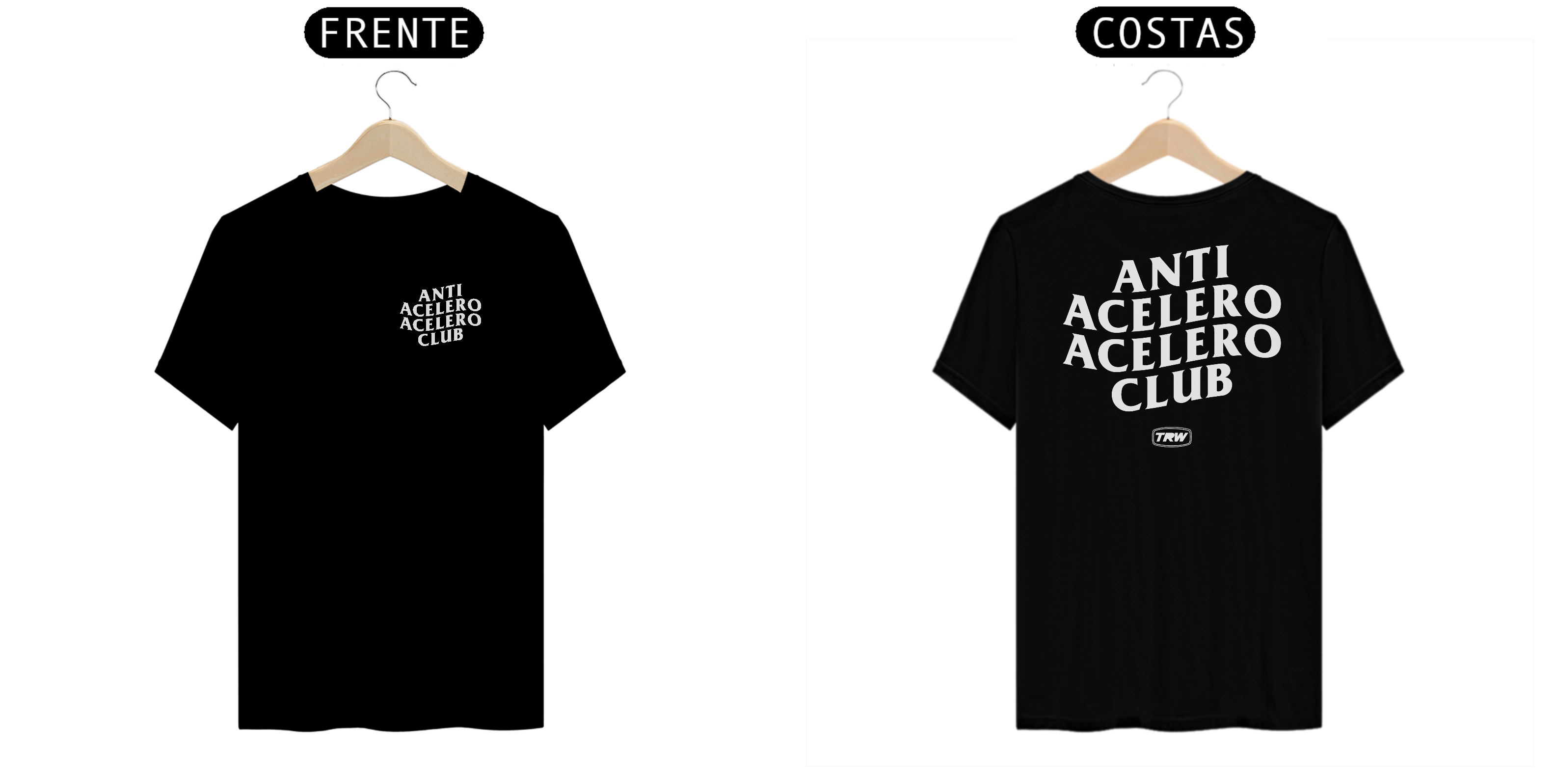 Camiseta Anti Acelero Acelero Club - Frente e Verso