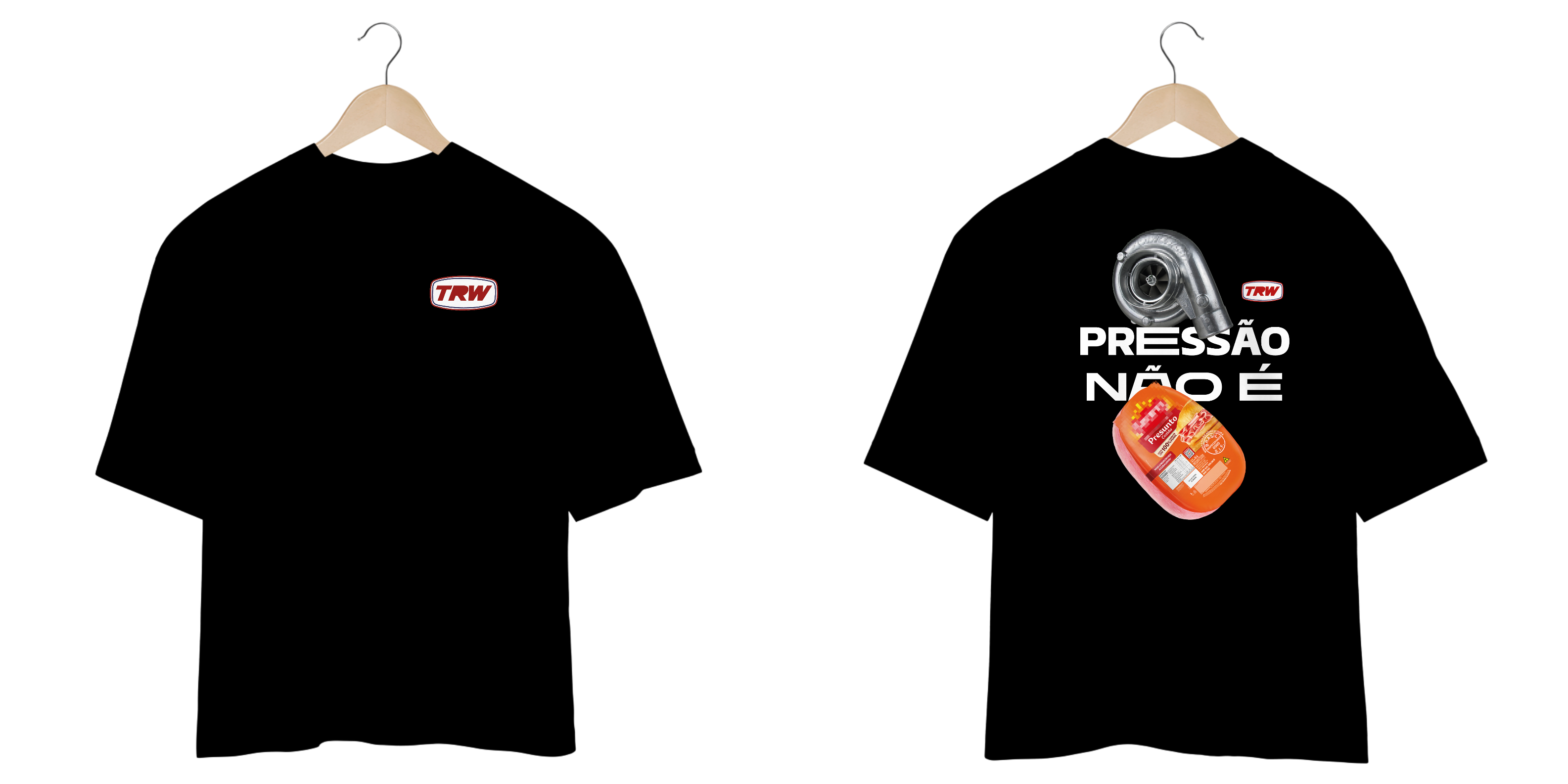 Camiseta Oversized Pressão não é presunto