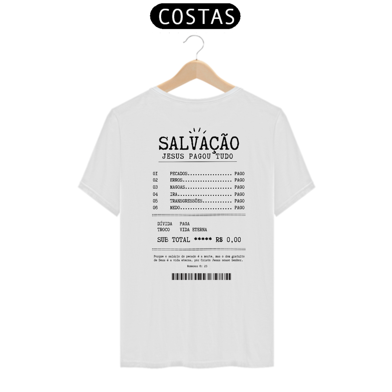 Camiseta preço da salvação