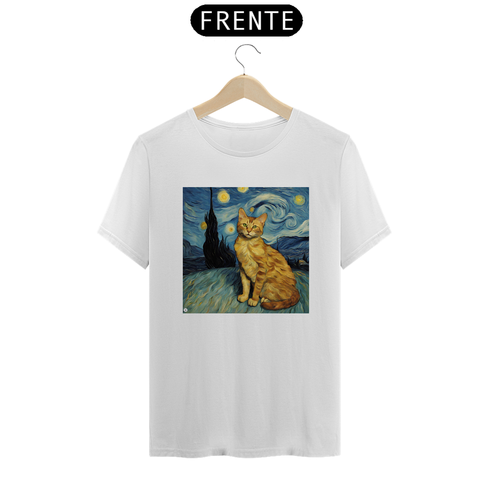 Camiseta - Noite Estrelada do Gato