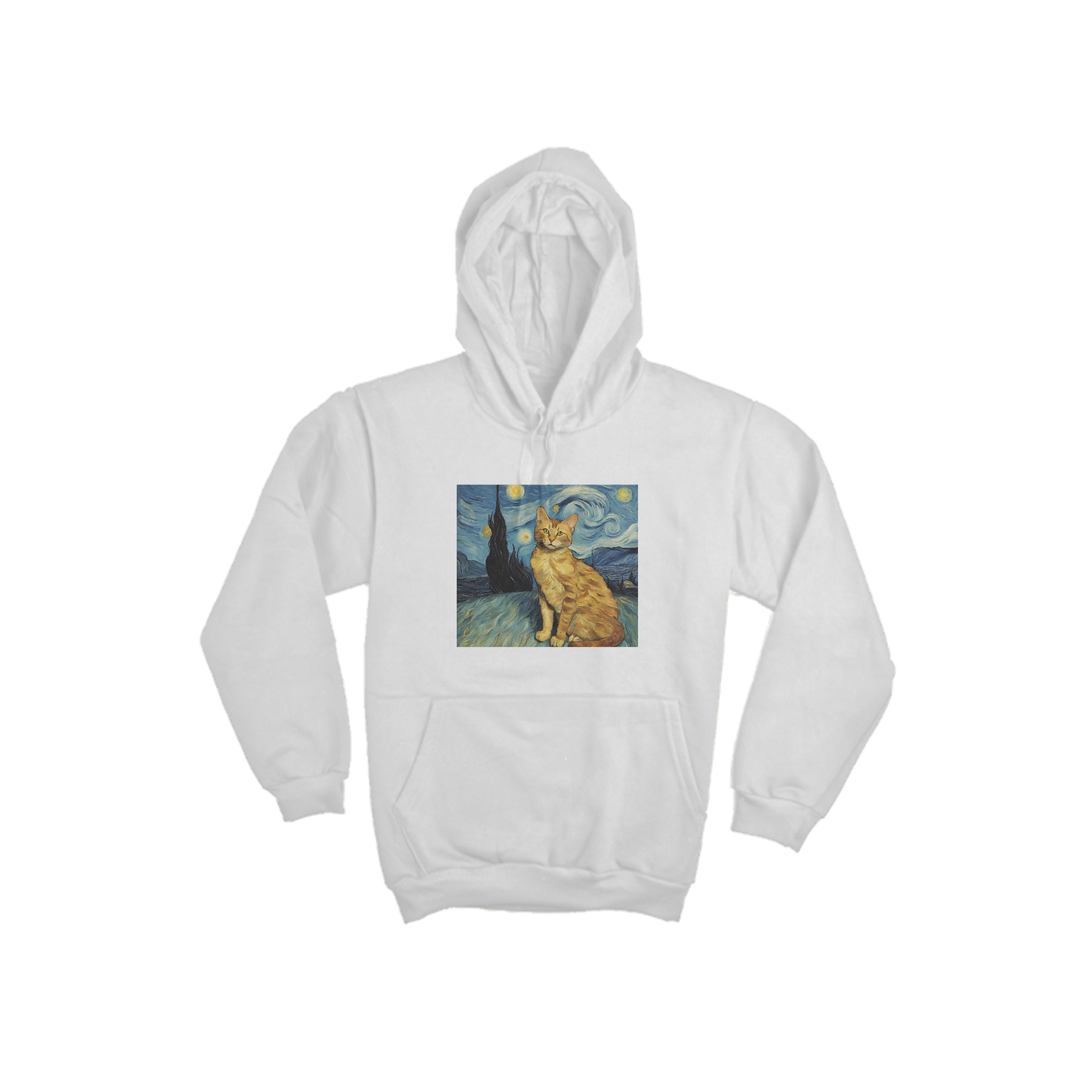 Moletom - Gato em Noite Estrelada