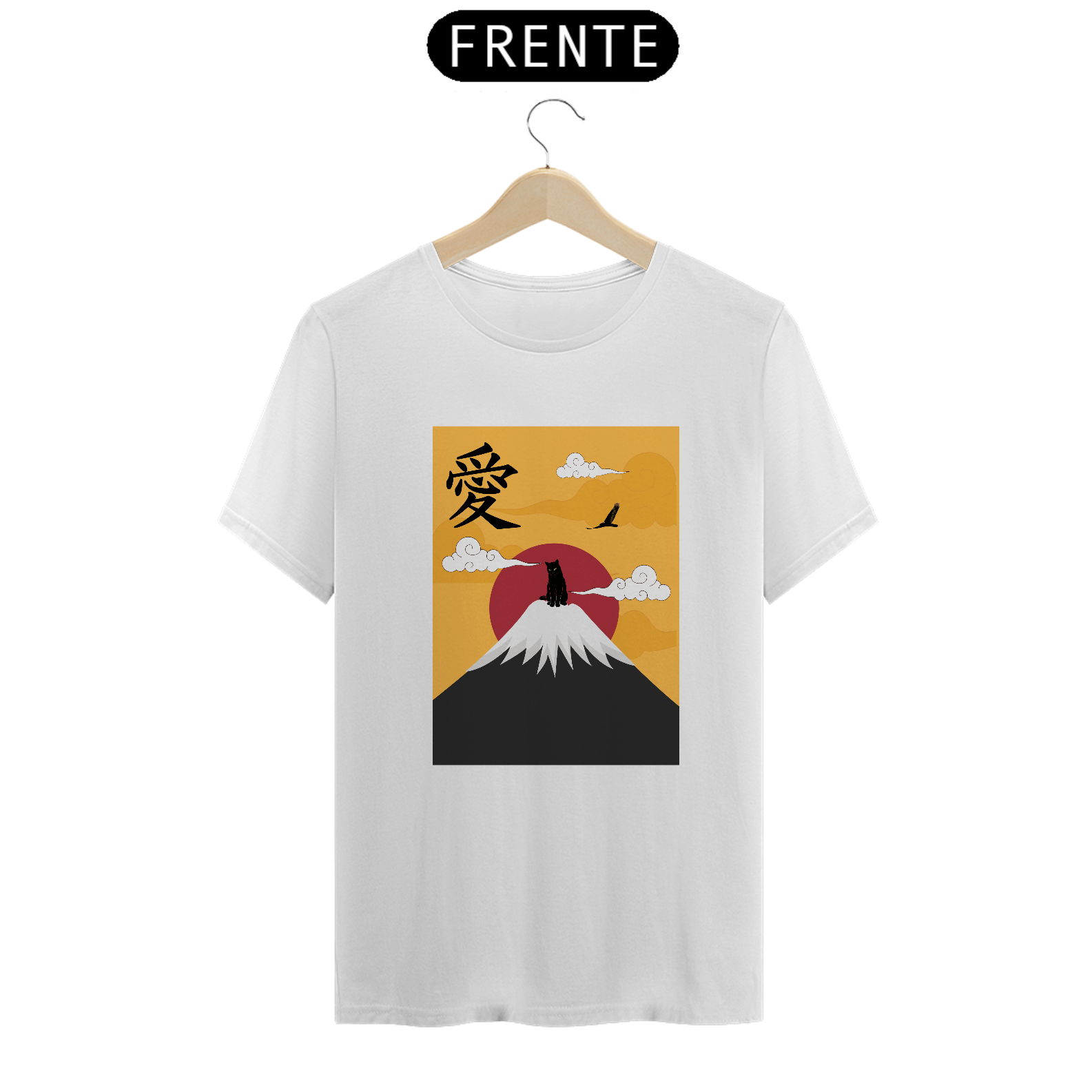Camiseta - Gato no Monte Fuji