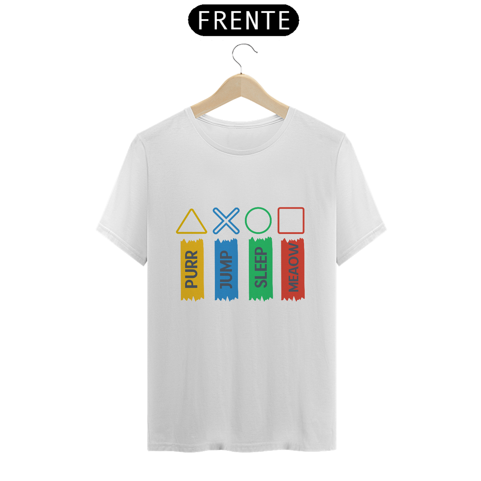 Camiseta - Purr, Jump, Sleep, Meaow