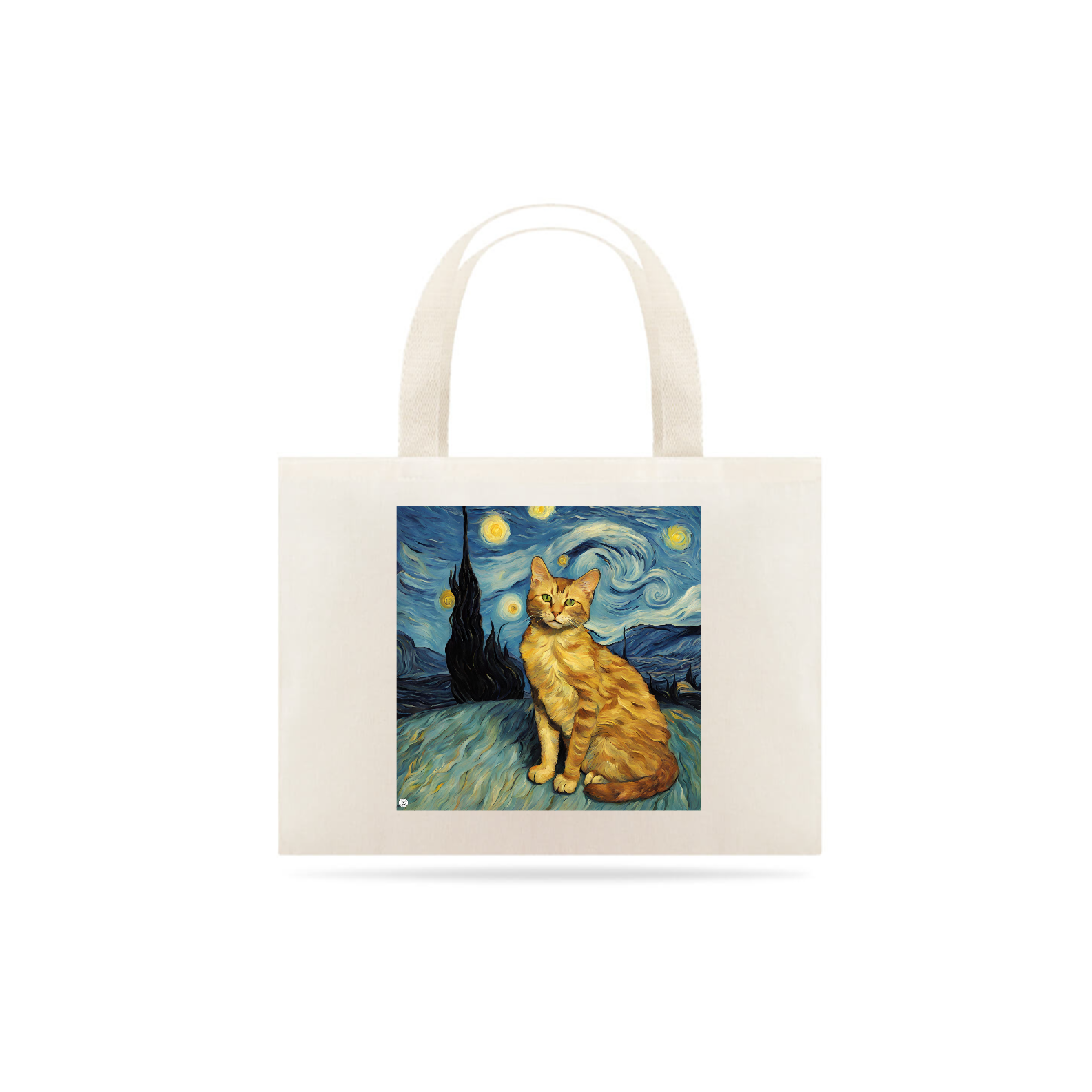 Ecobag - Gato em Noite Estrelada